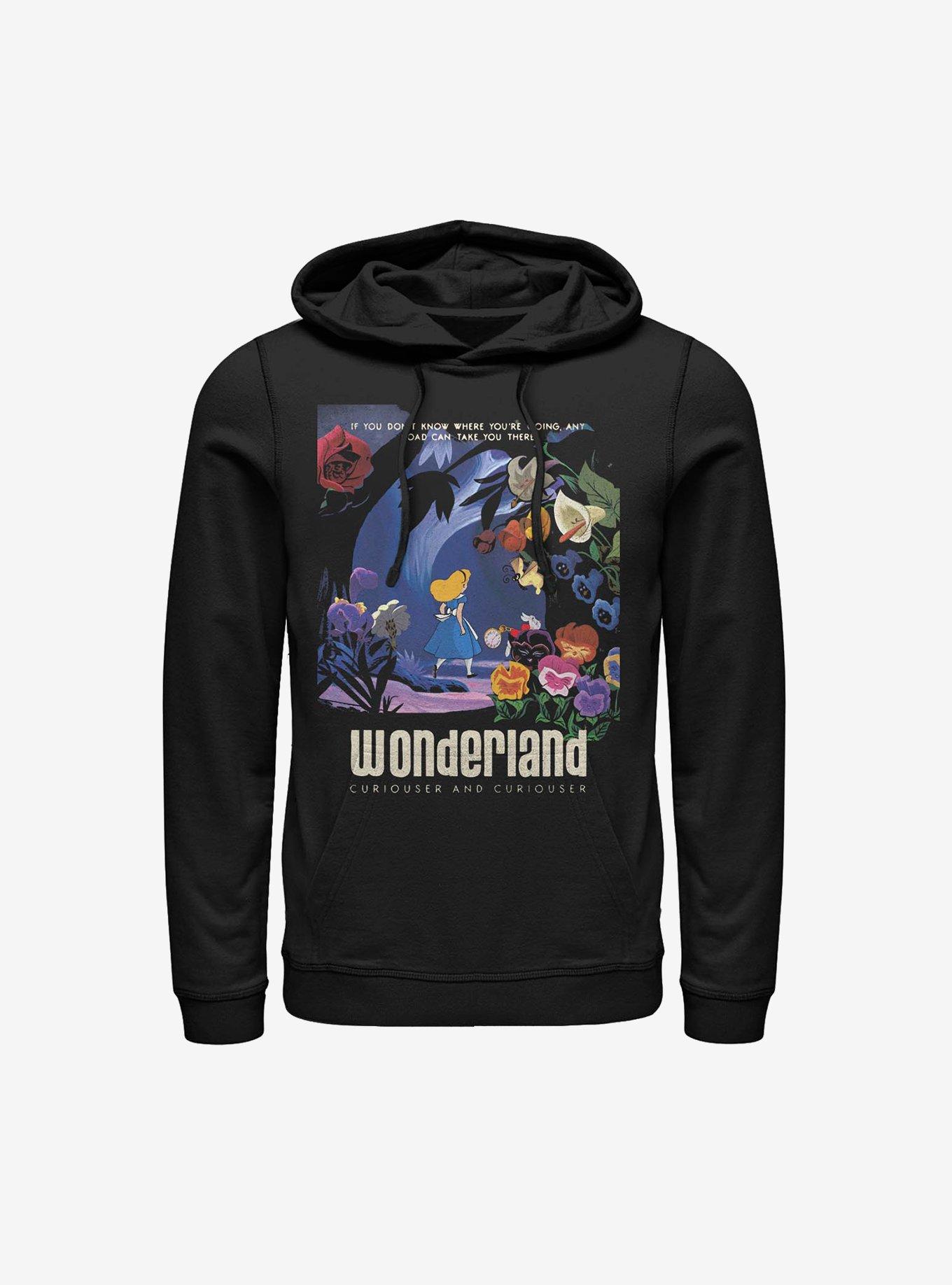 Disney Alice In Wonderland Curiouser Hoodie, BLACK, hi-res