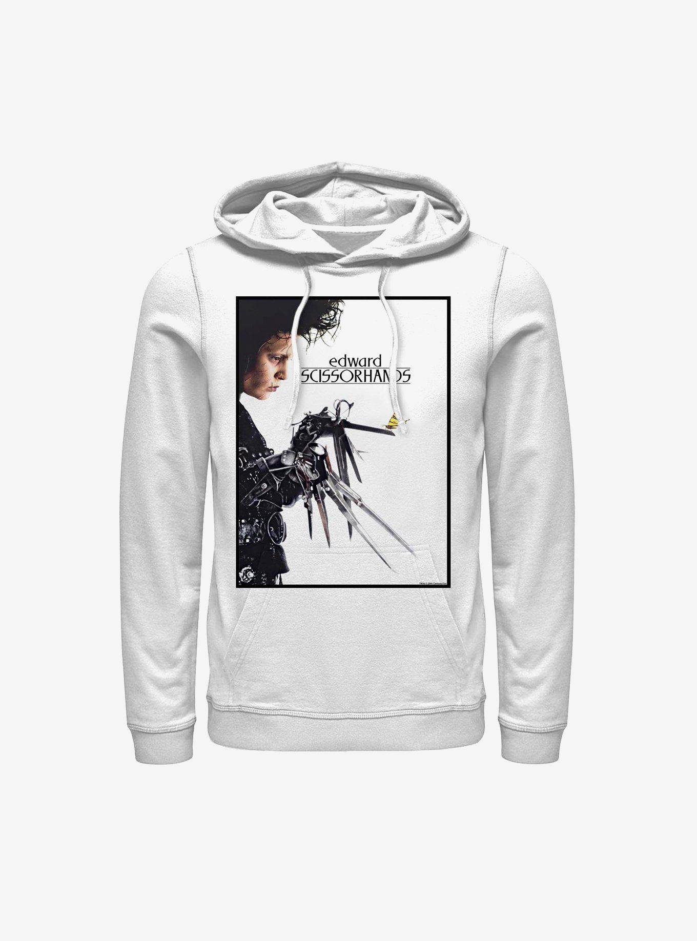 Edward Scissorhands Butterfly Poster Hoodie, WHITE, hi-res