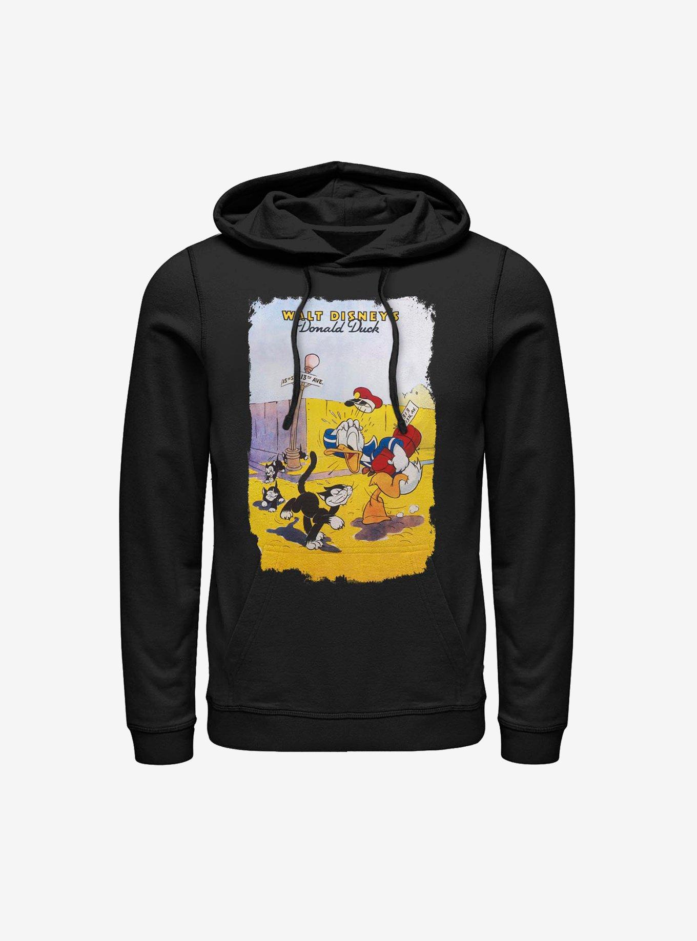 Disney Donald Duck Unlucky Duck Hoodie, BLACK, hi-res