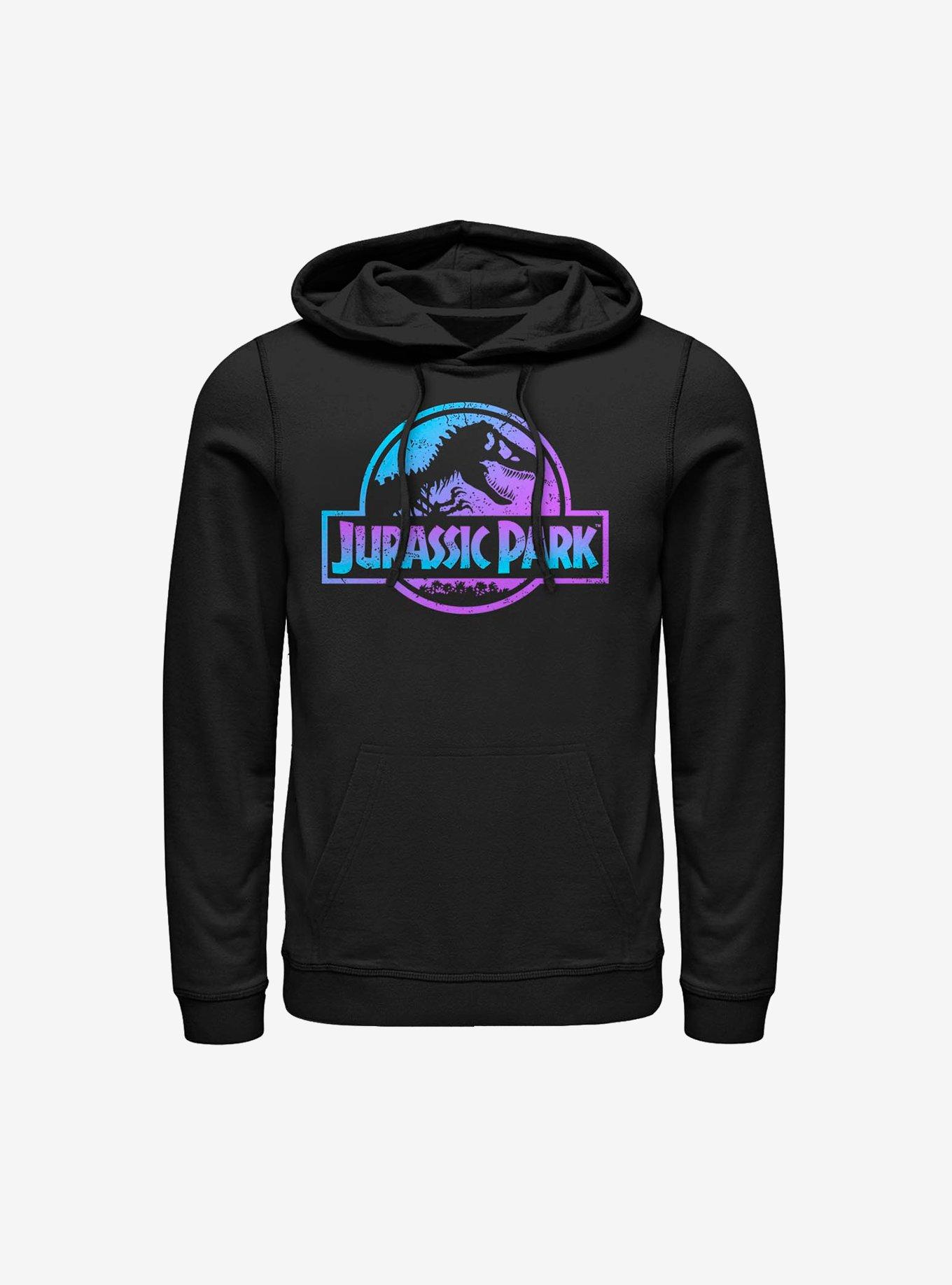 Jurassic Park Neon Logo Hoodie, , hi-res