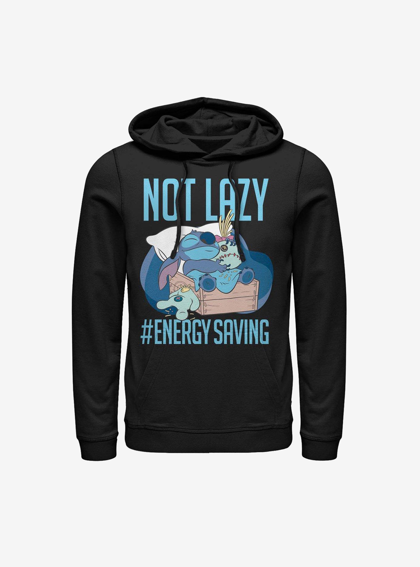 Disney Lilo And Stitch Lazy Energy Hoodie, BLACK, hi-res