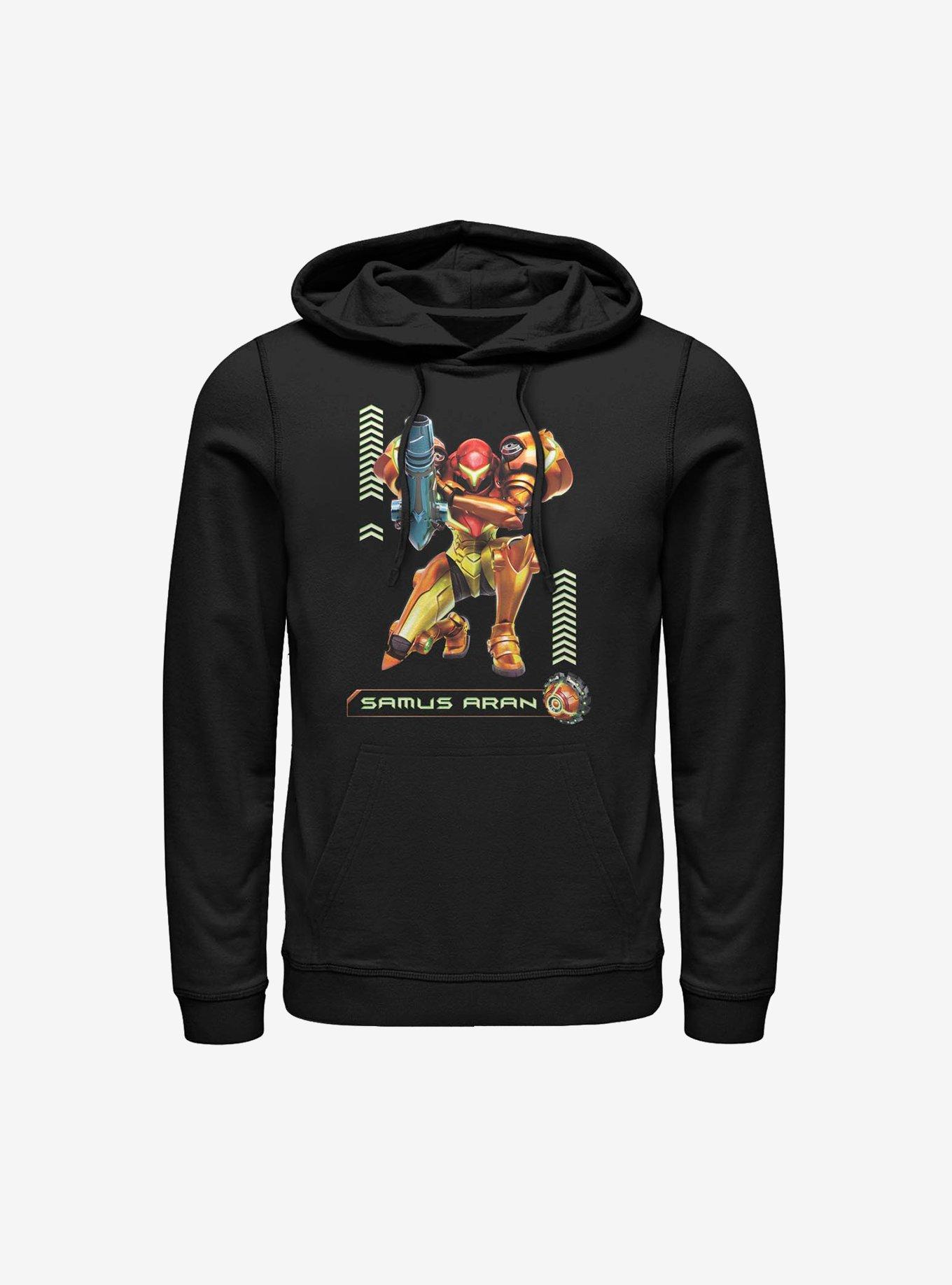 Nintendo Metroid Samus And Ball Hoodie, BLACK, hi-res