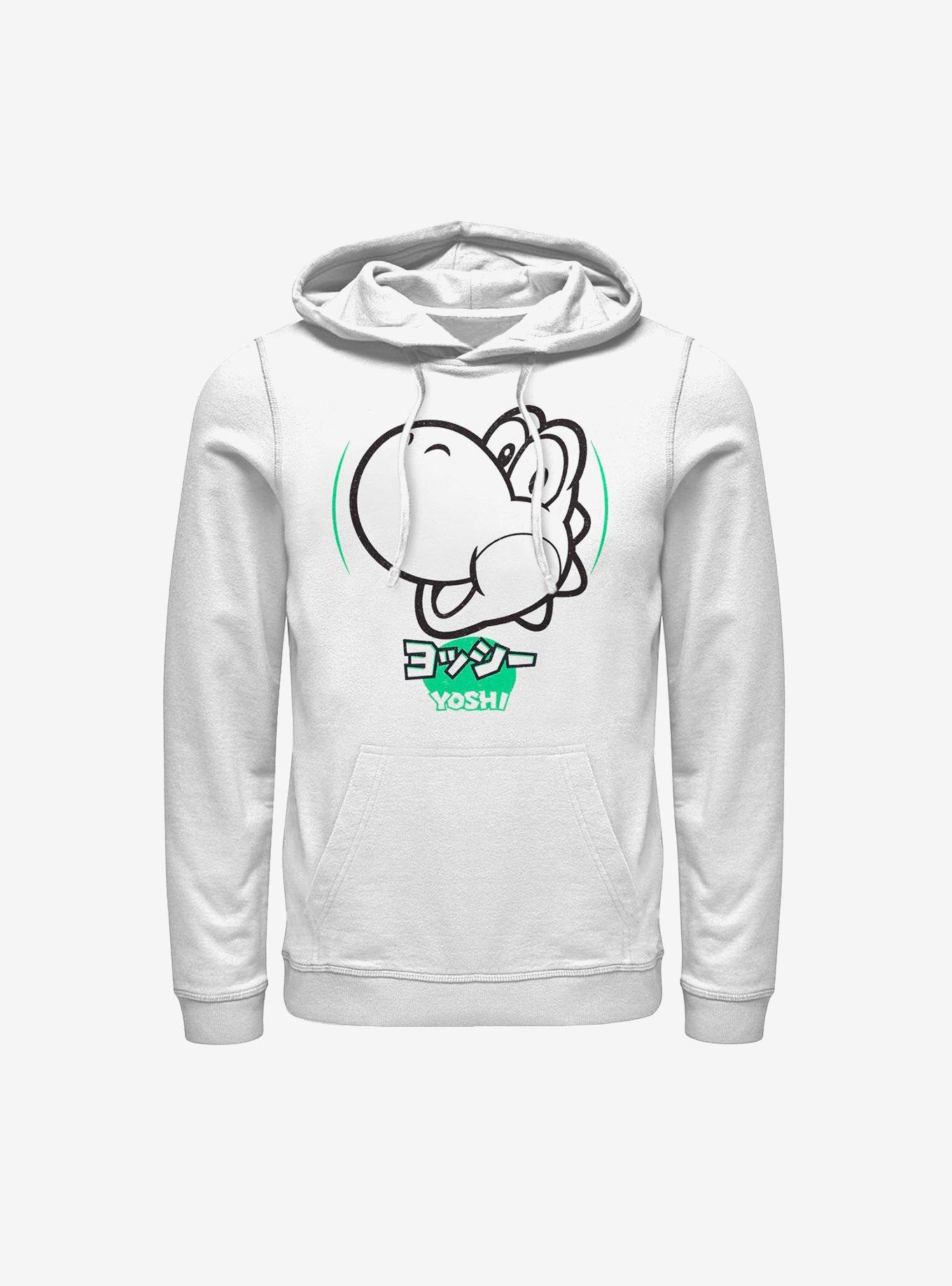 Nintendo Super Mario Yoshi Japanese Text Hoodie, , hi-res