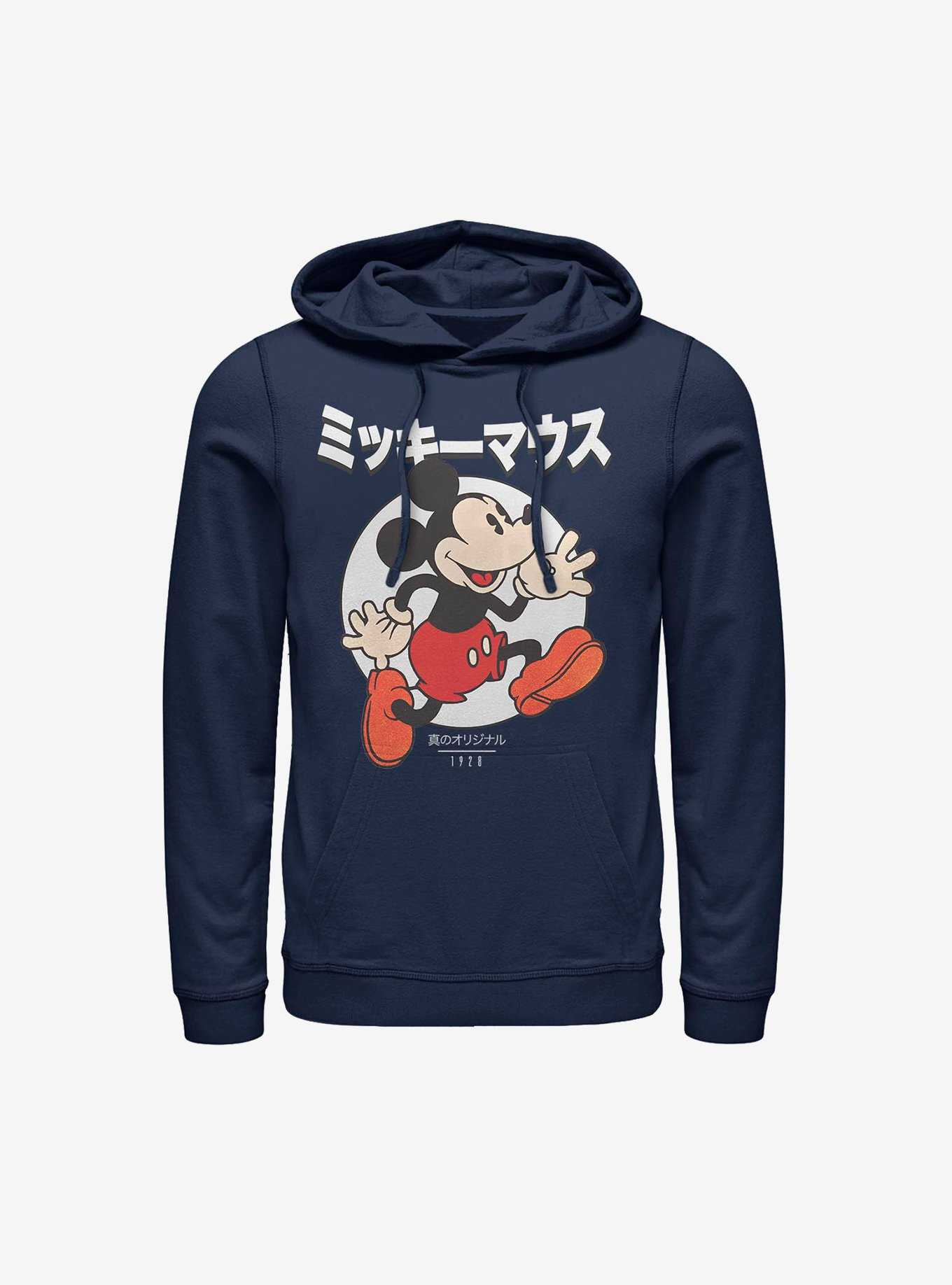 Disney Mickey Mouse Japanese Text Hoodie, , hi-res