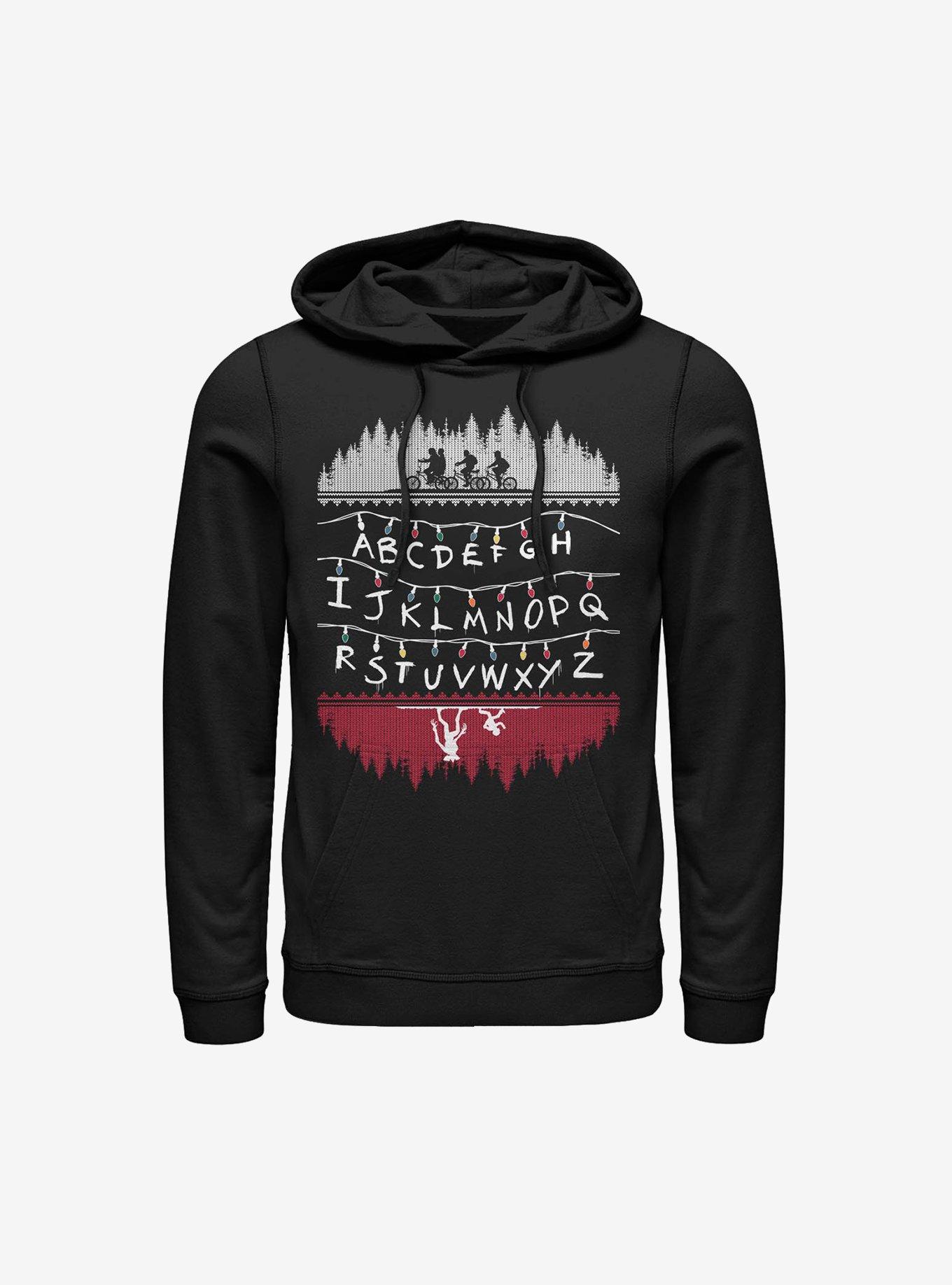 Stranger things hot sale alphabet hoodie