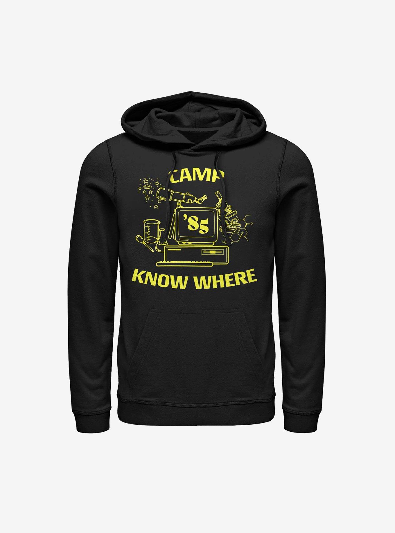 Stranger Things Camp Know Where Hoodie, BLACK, hi-res
