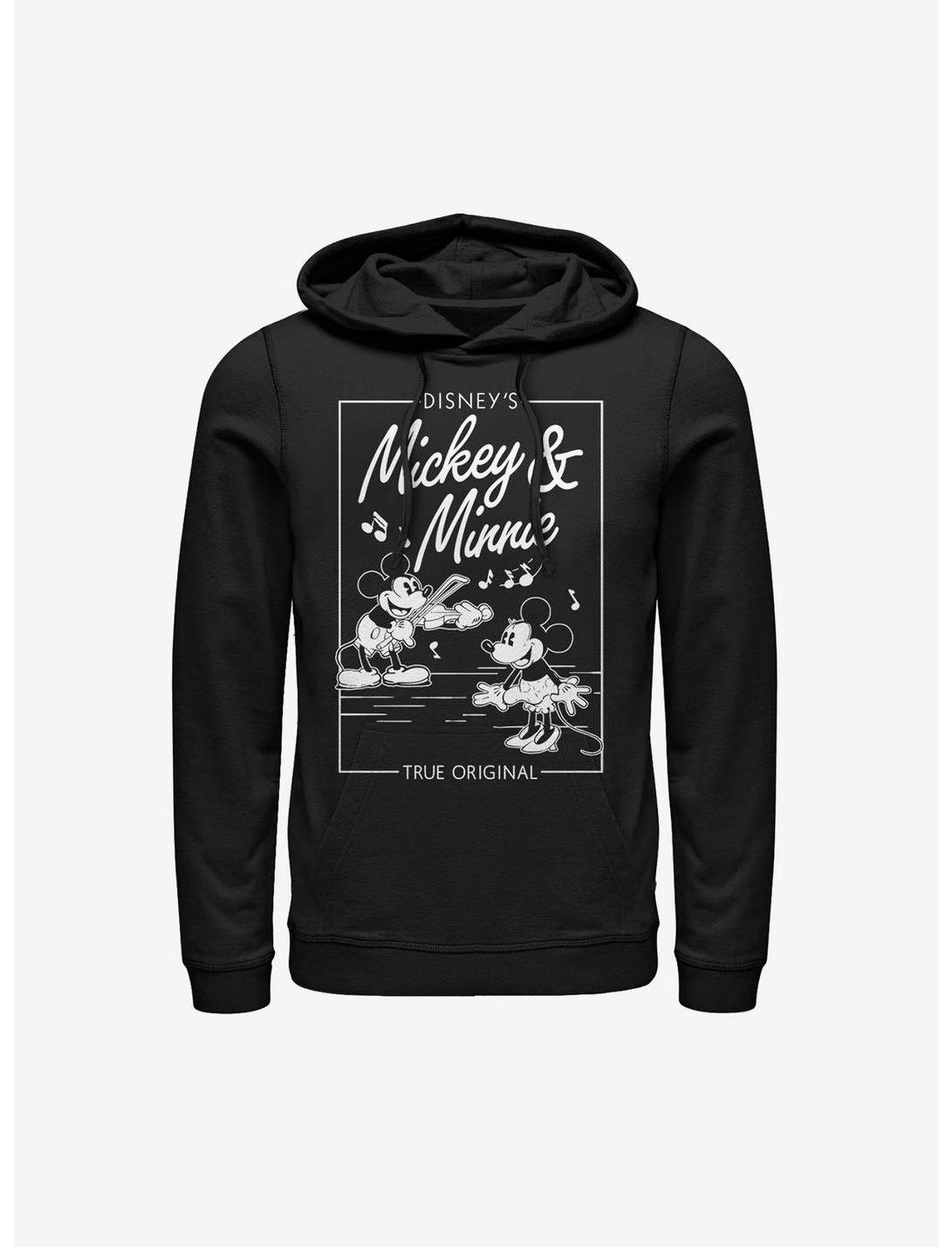 Disney Mickey Mouse Minnie Music Cover Hoodie, BLACK, hi-res