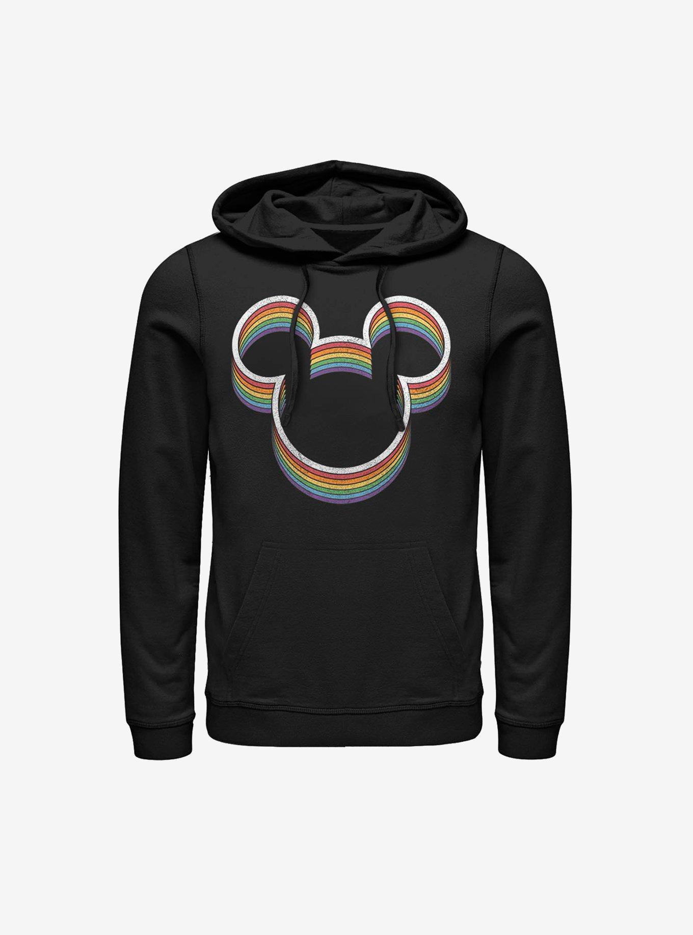 Disney Mickey Mouse Rainbow Ears Hoodie, , hi-res