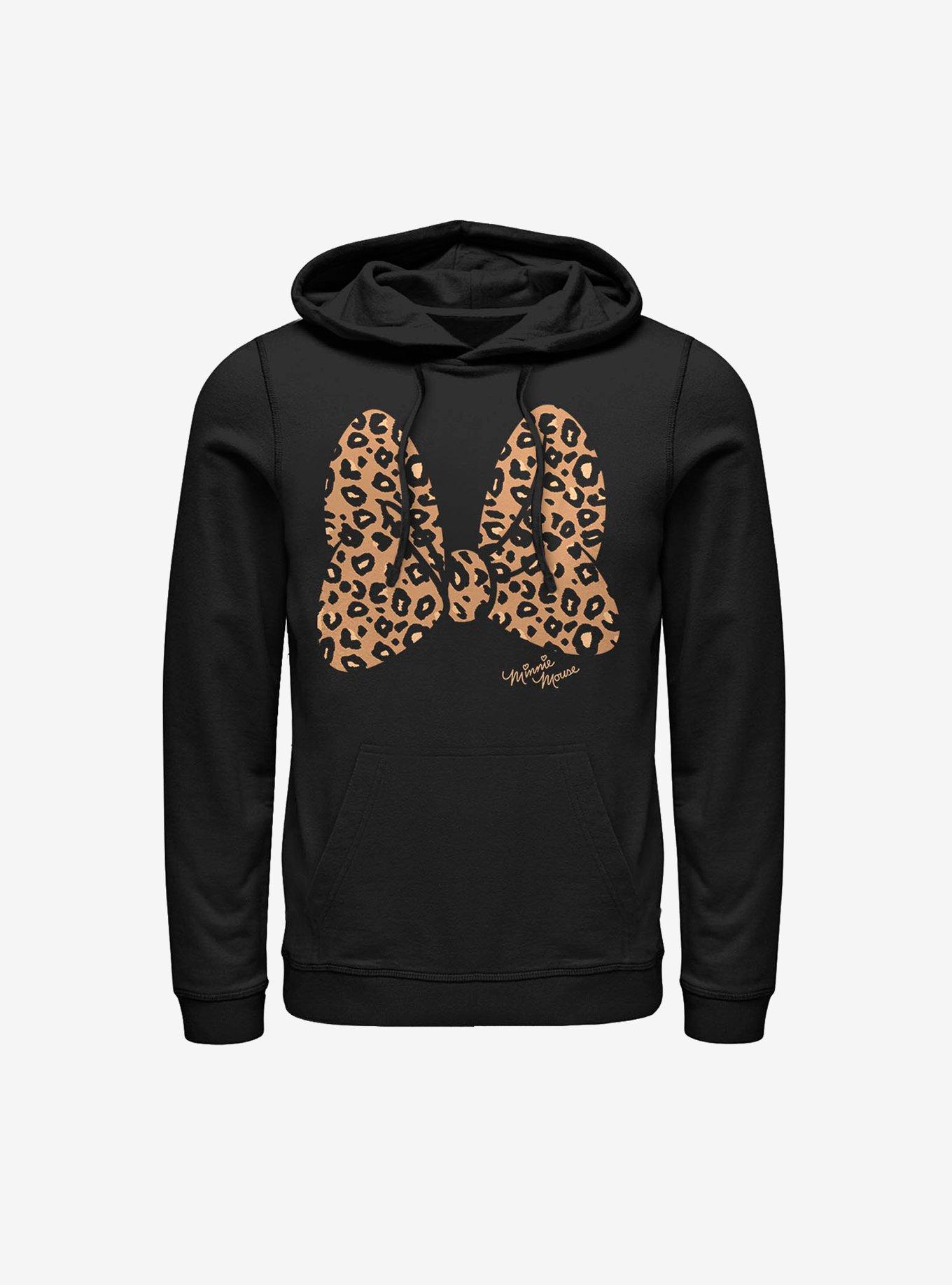 Disney Minnie Mouse Animal Print Bow Hoodie, , hi-res