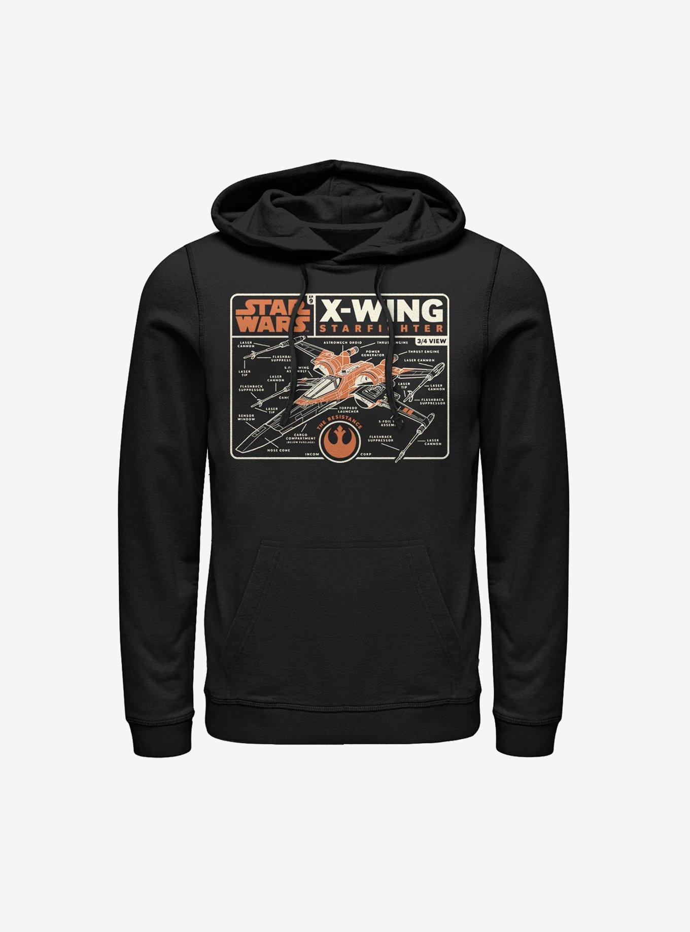 Star Wars Episode IX: The Rise Of Skywalker Starfigher Schematic Hoodie, , hi-res