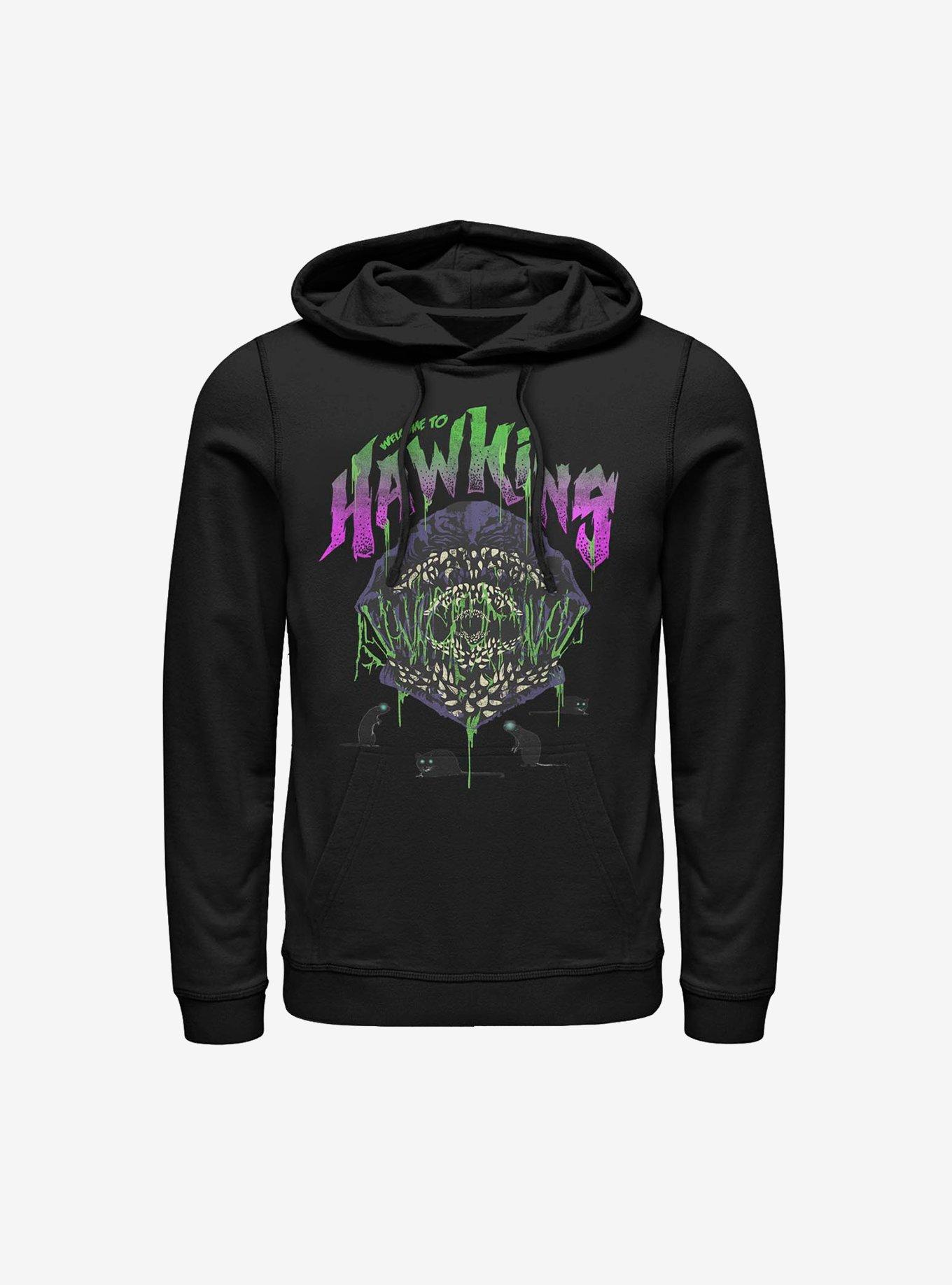 Stranger Things Welcome To Hawkins Hoodie, BLACK, hi-res