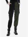 Green Grid & Black Split Suspender Jogger Pants, MULTI, hi-res