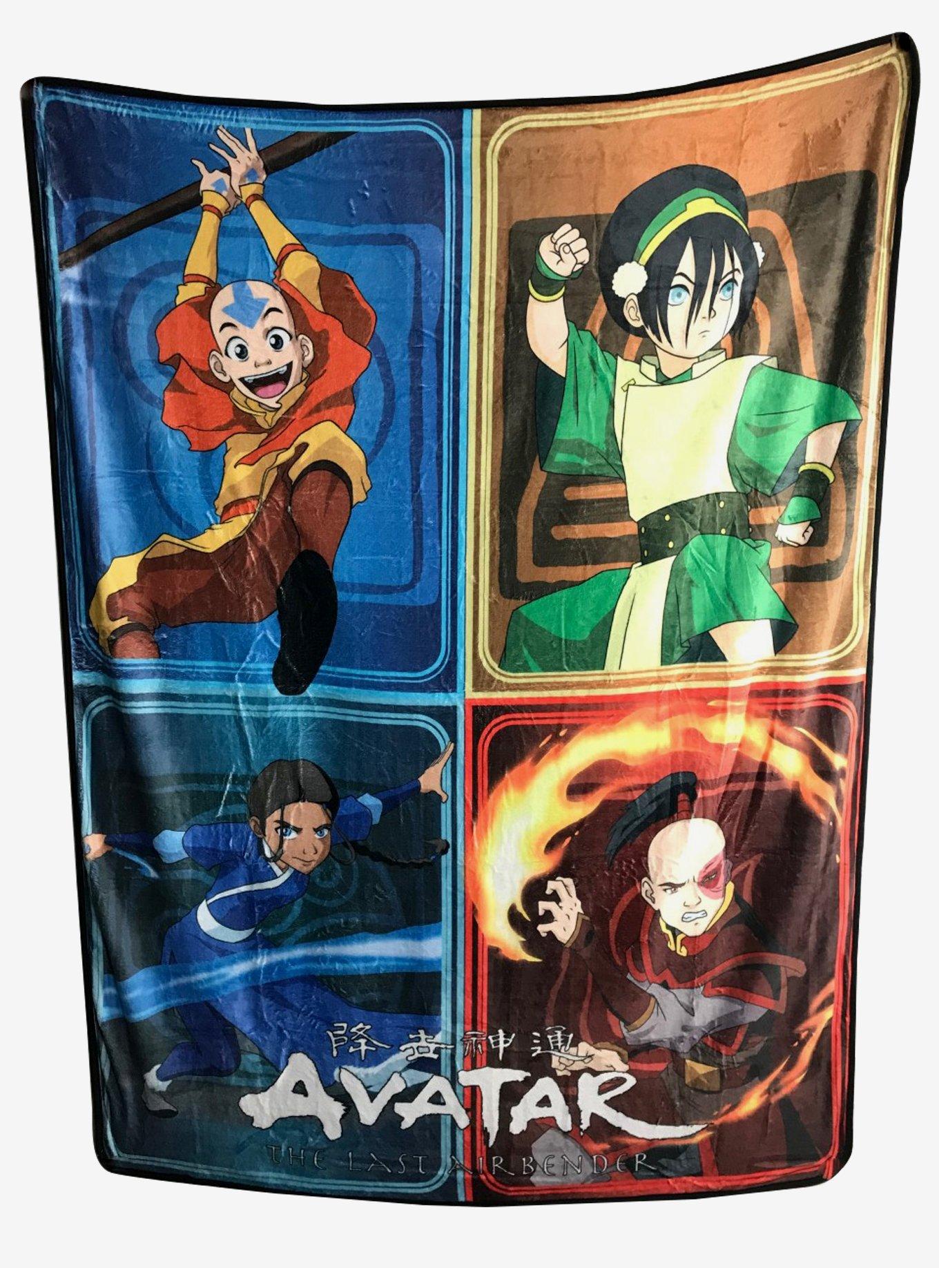 Avatar The Last Airbender Character Grid Throw Blanket