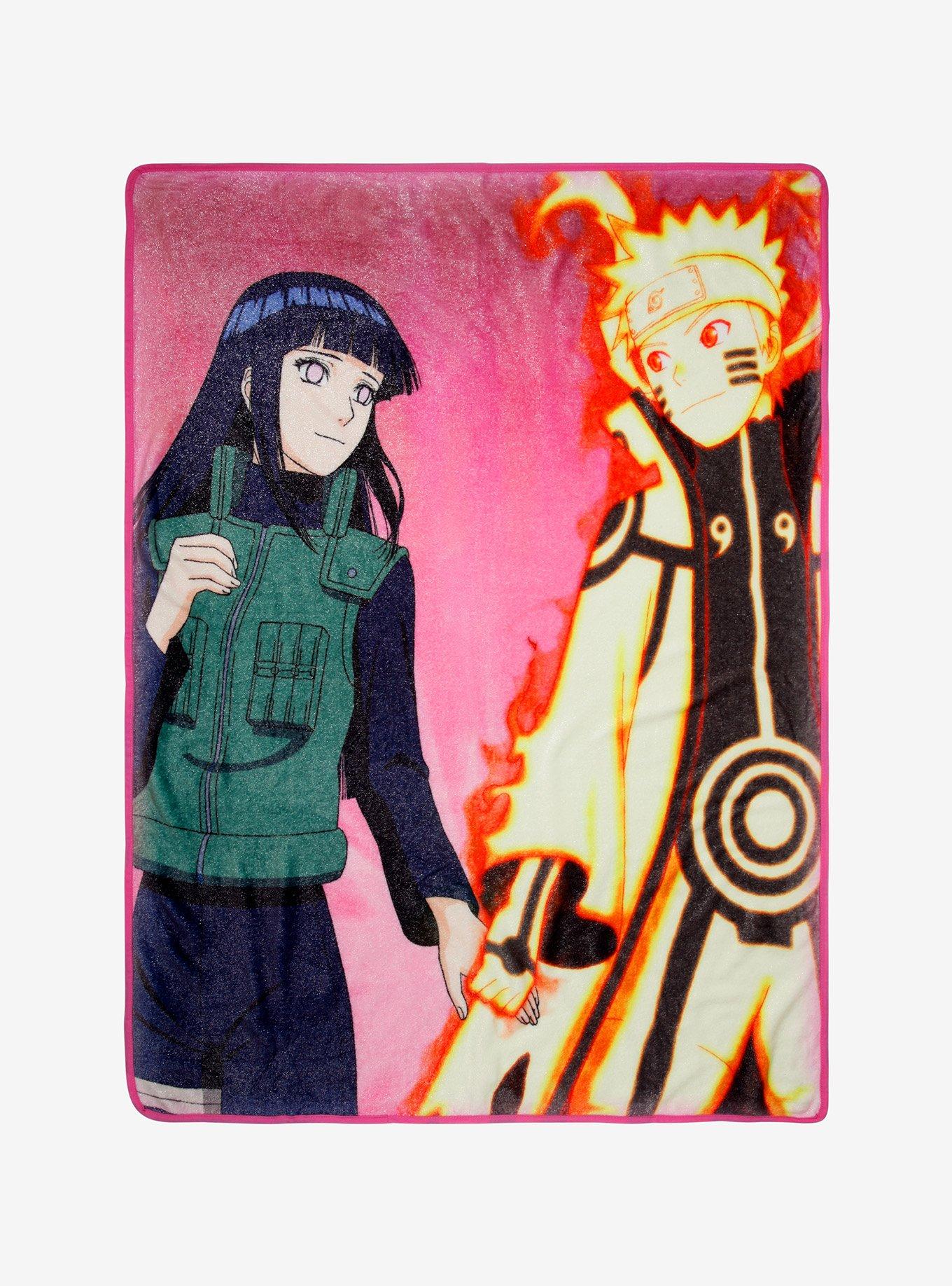 Naruto Shippuden Hinata & Naruto Glitter Throw Blanket Hot Topic