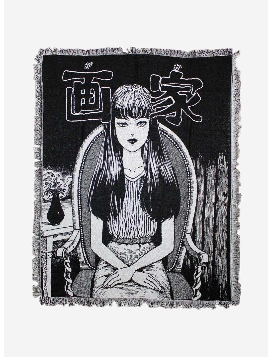 Junji Ito Tomie Portrait Tapestry Throw Blanket, , hi-res