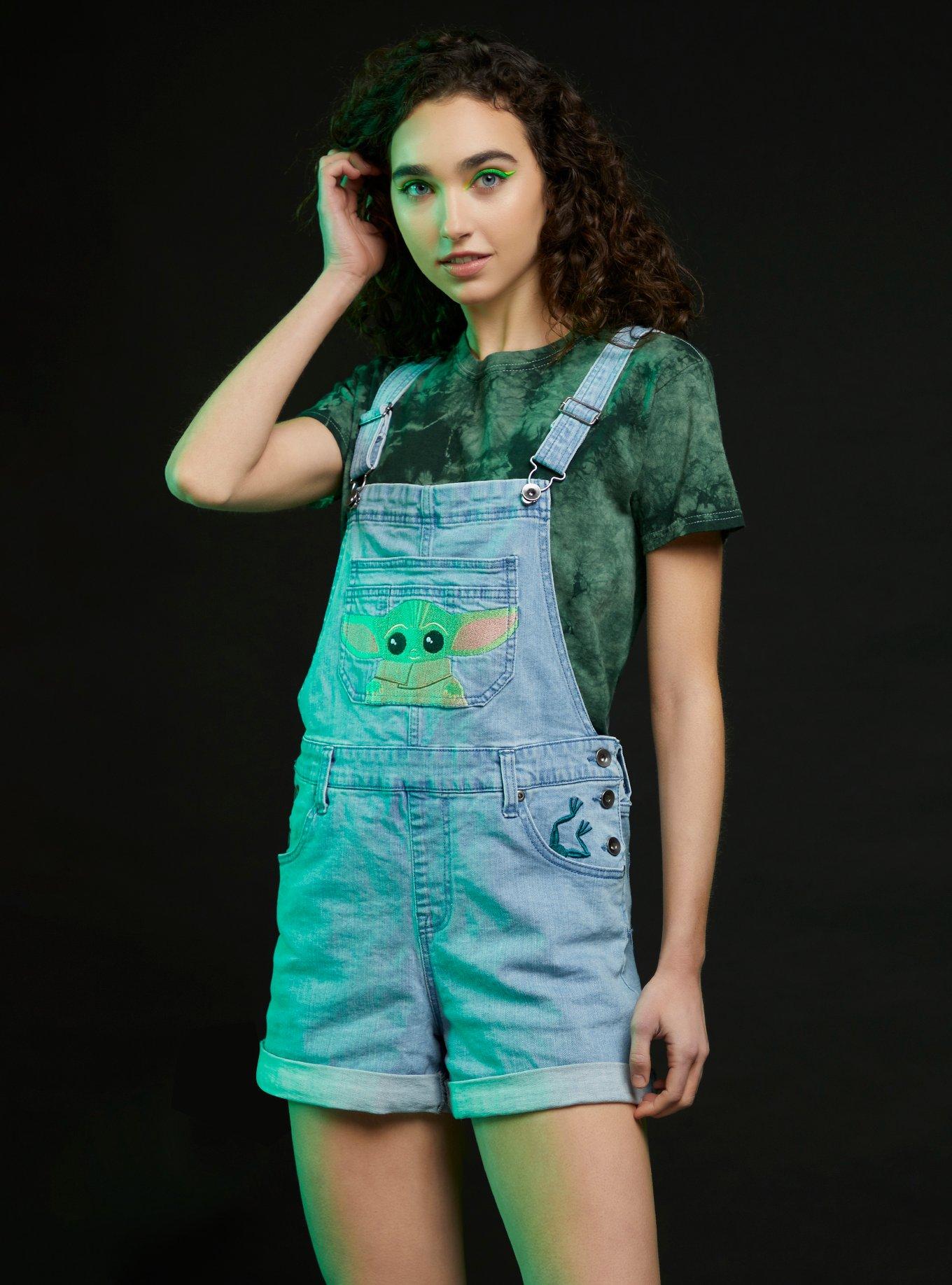 Her Universe Star Wars The Mandalorian The Child Denim Shortalls, MULTI, hi-res