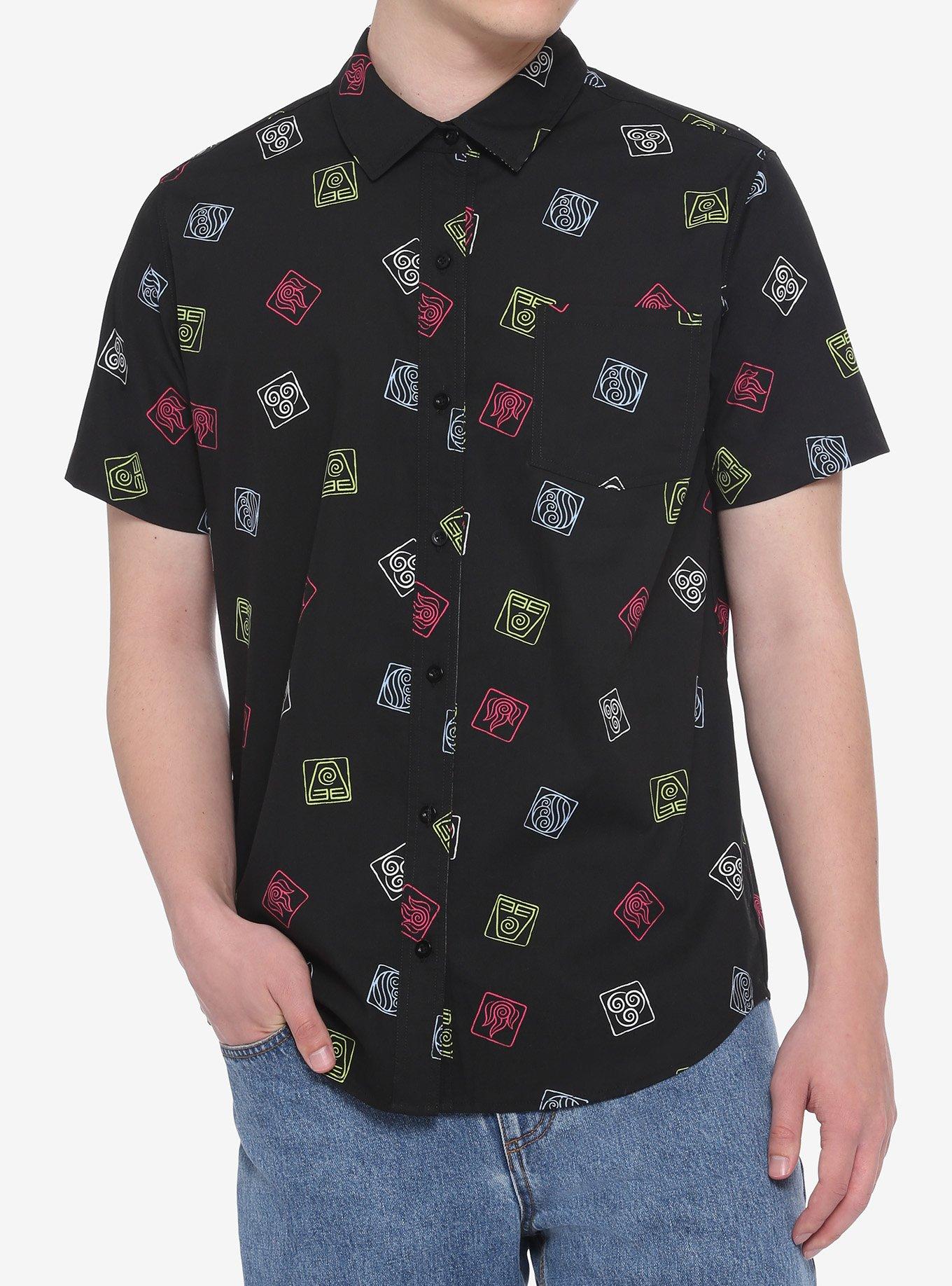 Avatar: The Last Airbender Elements Woven Button-Up, MULTI, hi-res