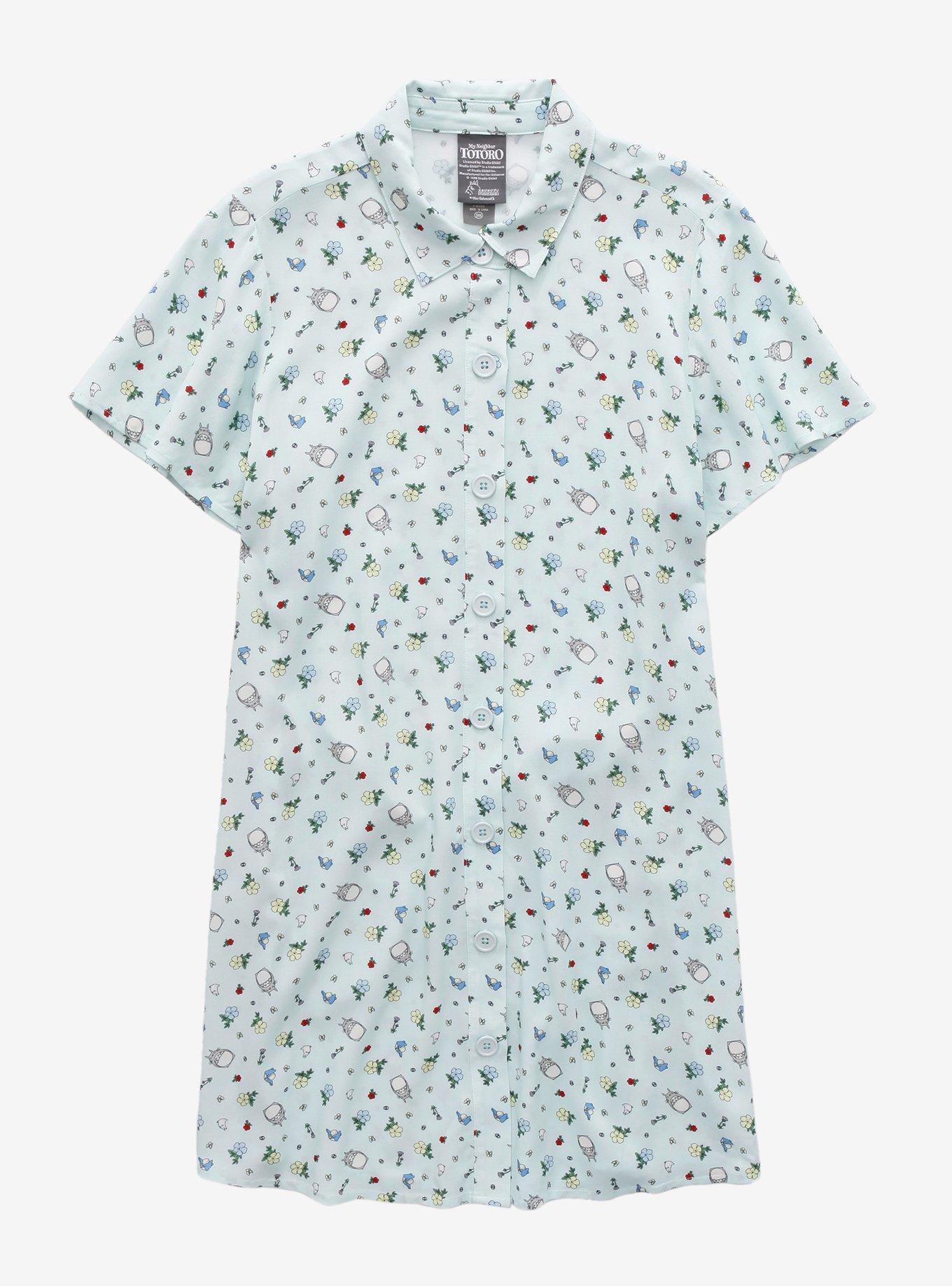 Her Universe Studio Ghibli My Neighbor Totoro Allover Print Button-Front Dress, MULTI, hi-res