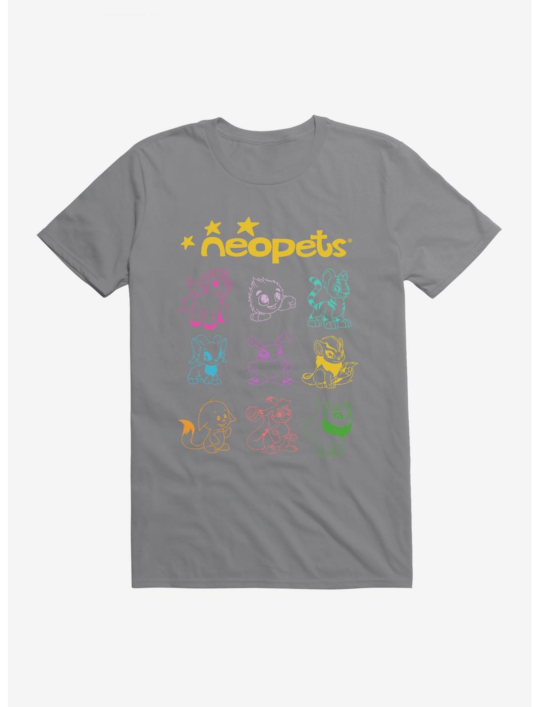 Neopets Line Art T-Shirt, STORM GREY, hi-res