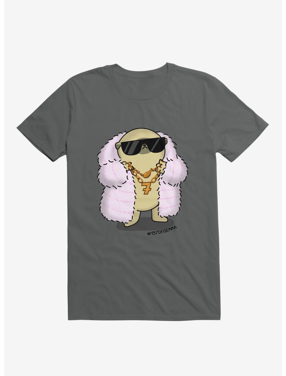 Cool Mochi The Pug T-Shirt, ASPHALT, hi-res