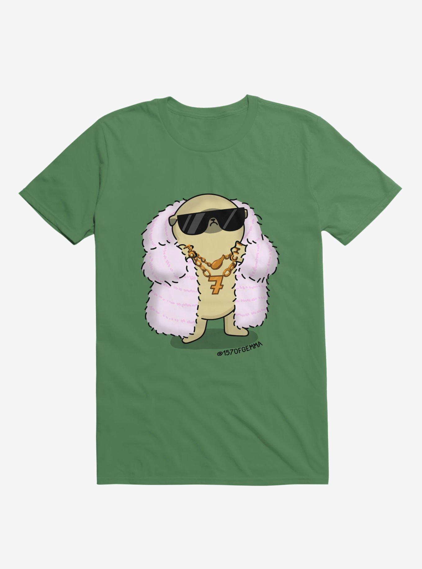 Cool Mochi The Pug T-Shirt, KELLY GREEN, hi-res