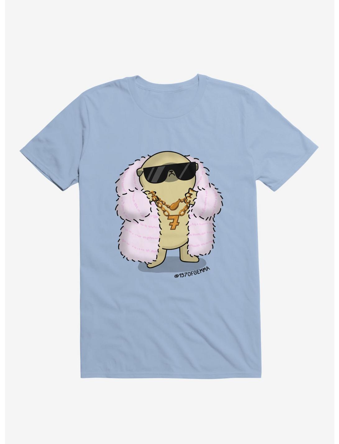 Cool Mochi The Pug T-Shirt, LIGHT BLUE, hi-res