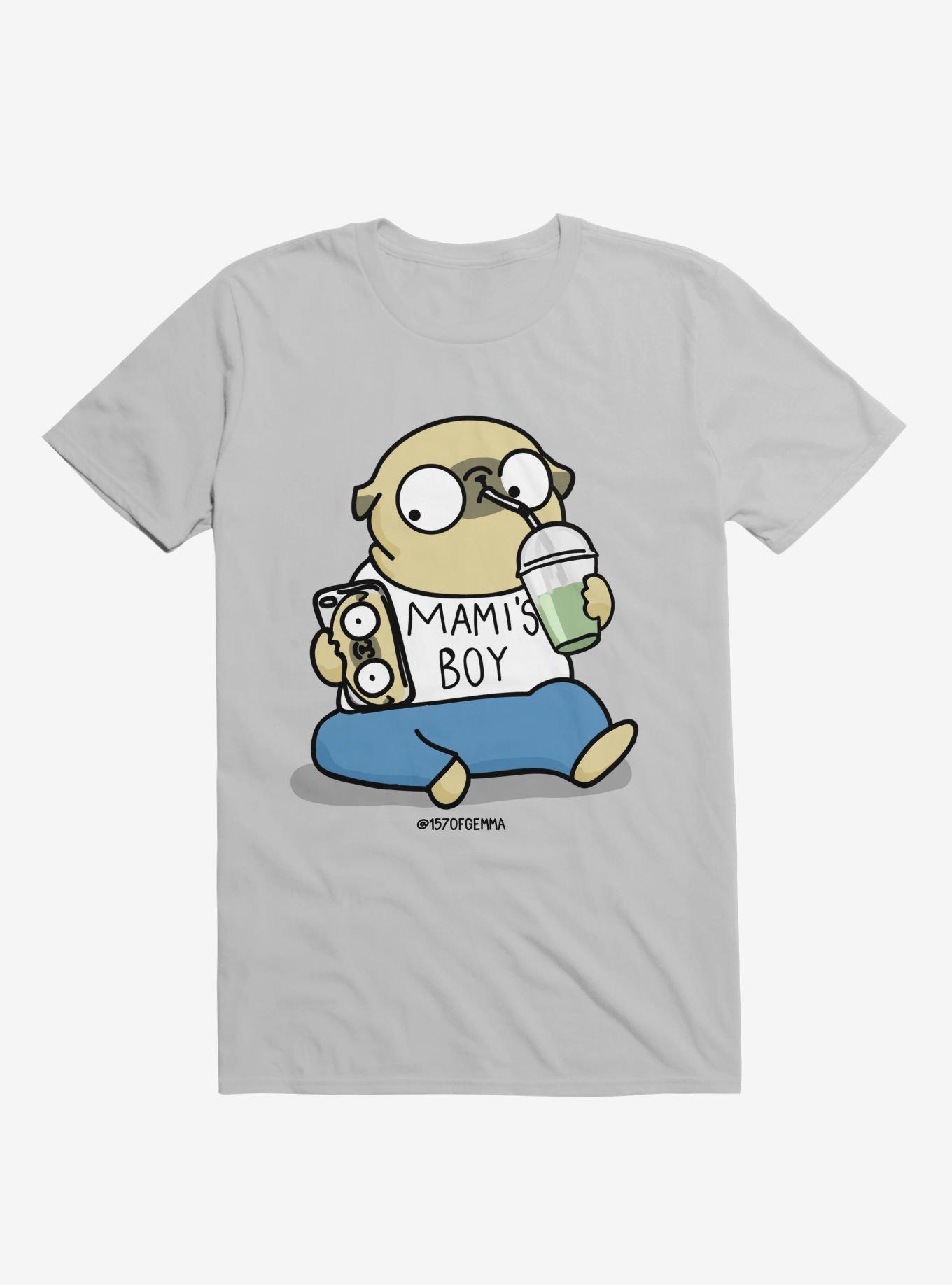 Mami's Boy T-Shirt, SILVER, hi-res