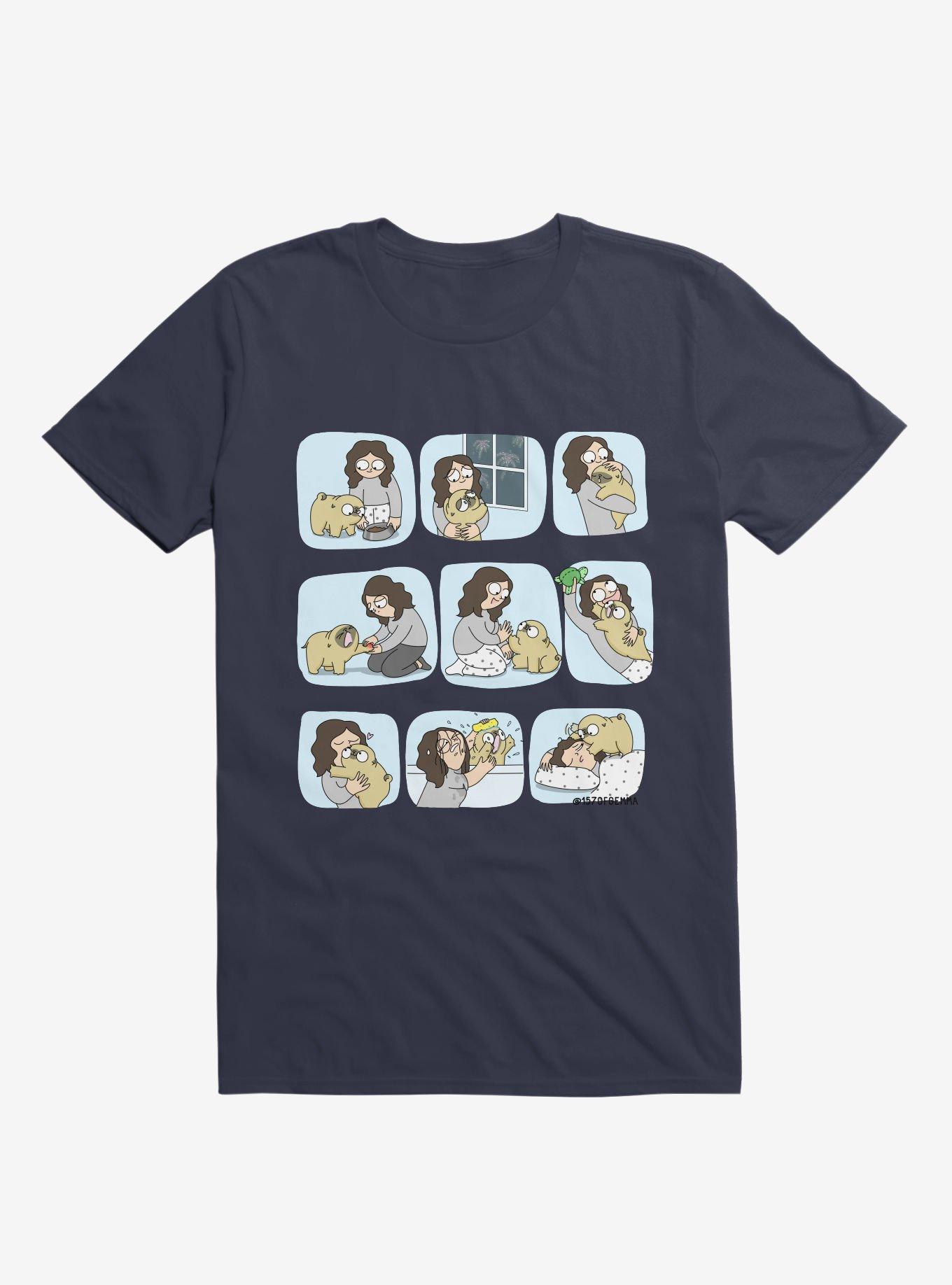 Mother's Day Fur Mom T-Shirt, NAVY, hi-res