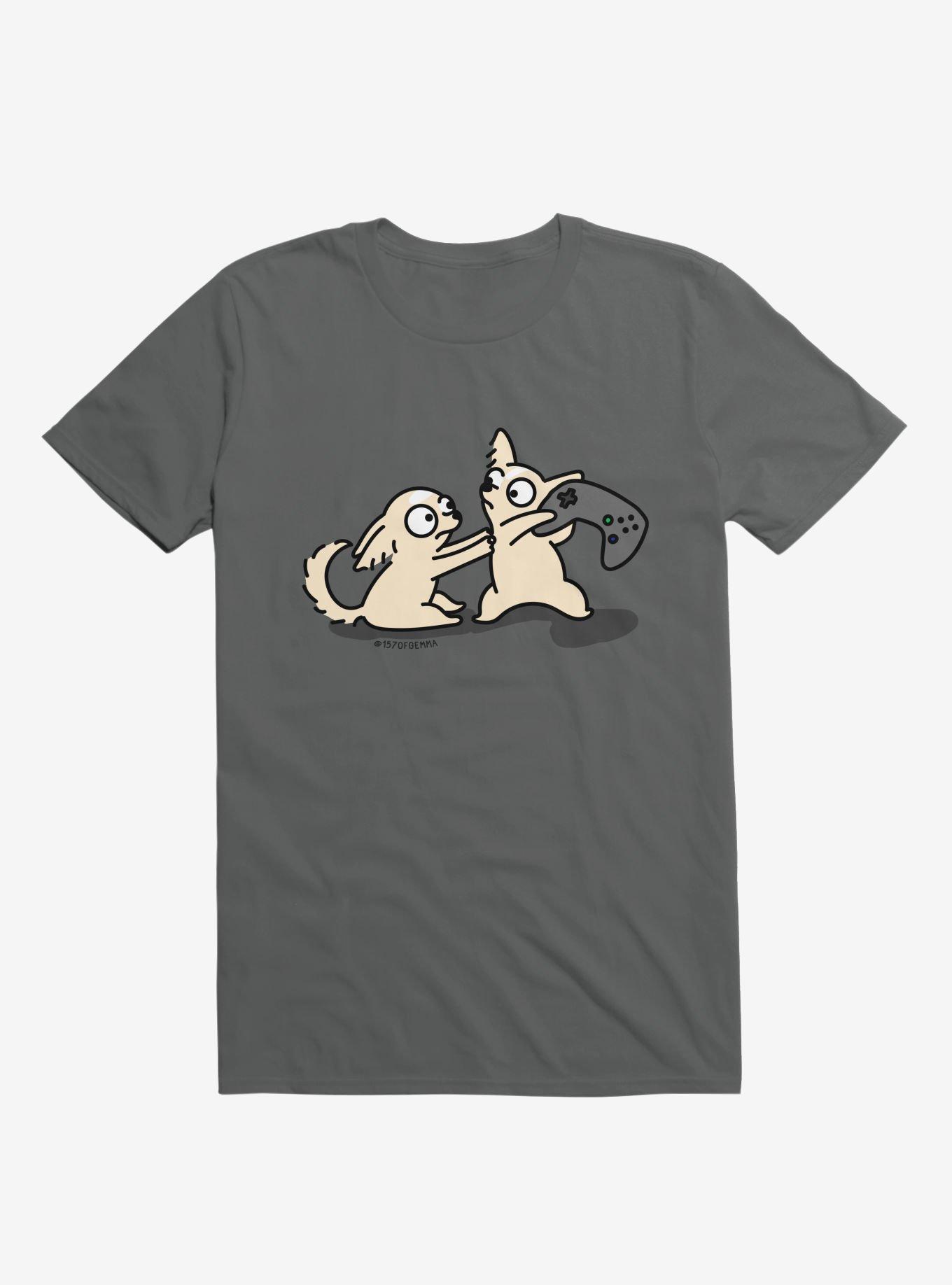 The Twinchis Playing A Video Game T-Shirt, ASPHALT, hi-res