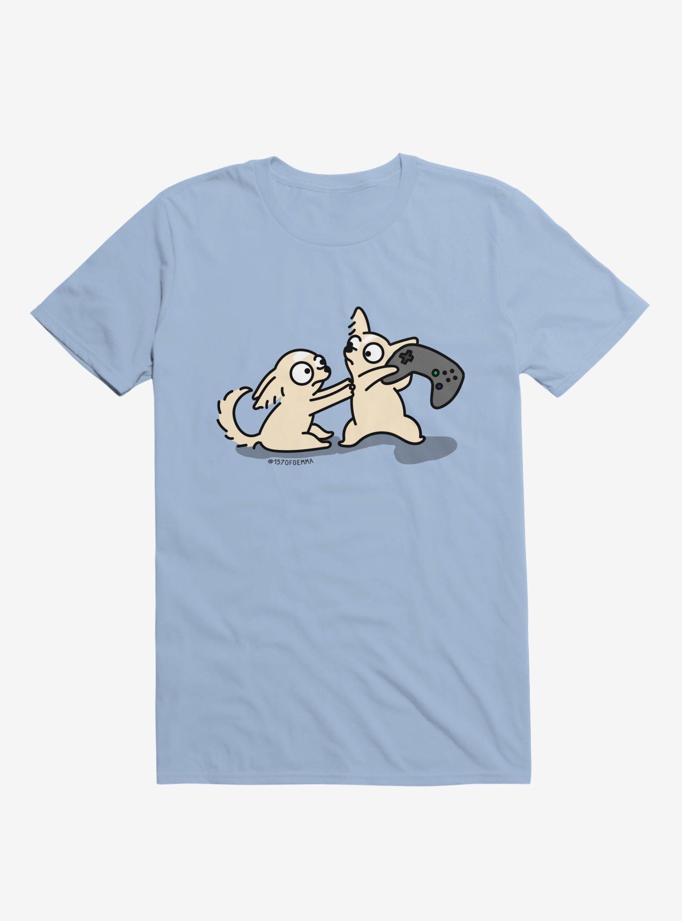 The Twinchis Playing A Video Game T-Shirt, LIGHT BLUE, hi-res