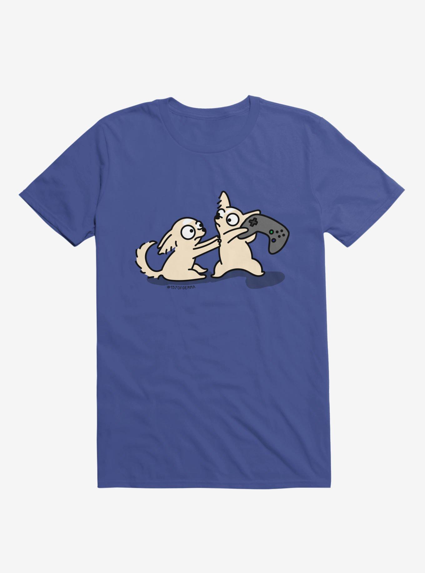 The Twinchis Playing A Video Game T-Shirt, ROYAL, hi-res