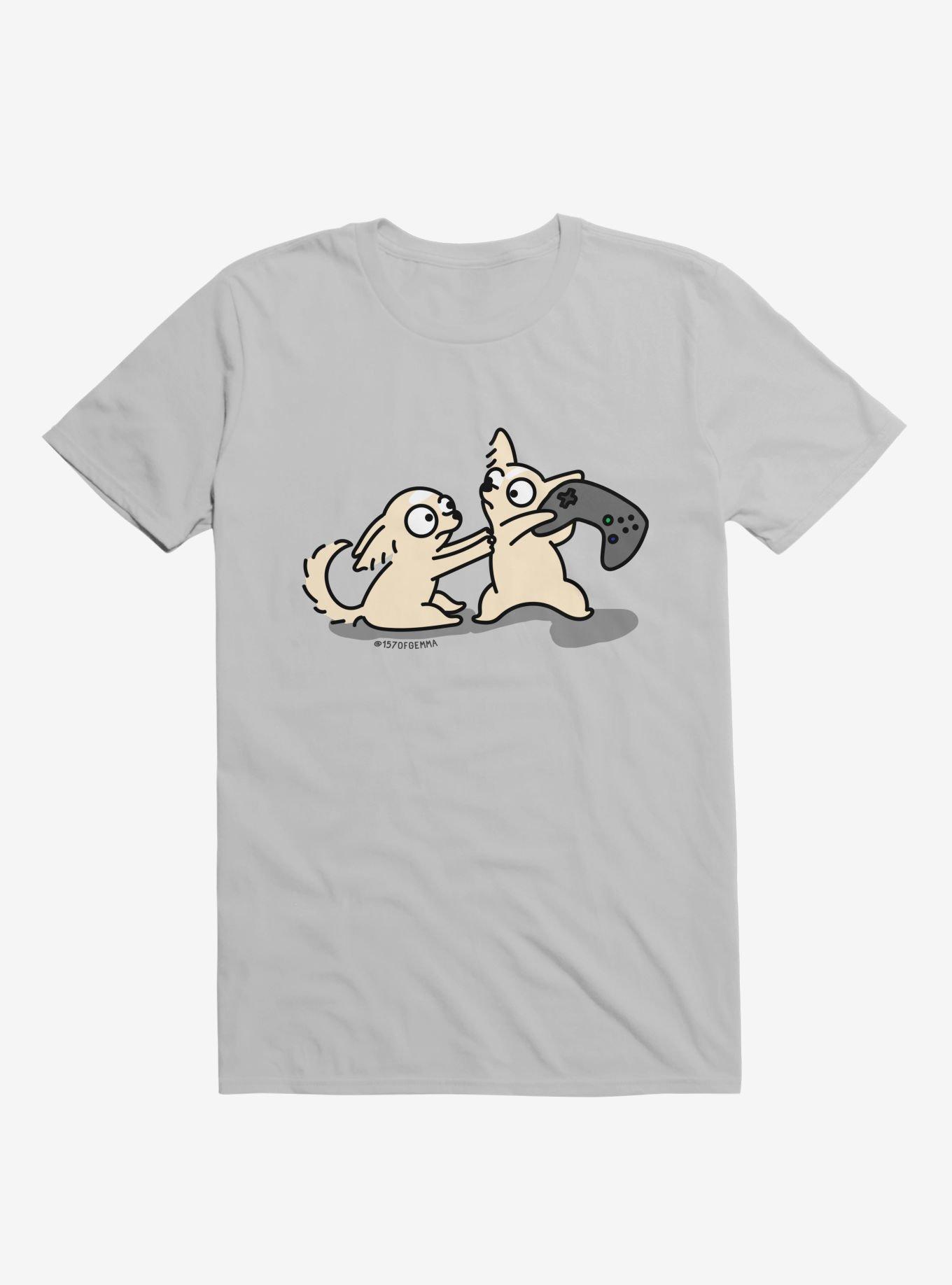 The Twinchis Playing A Video Game T-Shirt, SILVER, hi-res