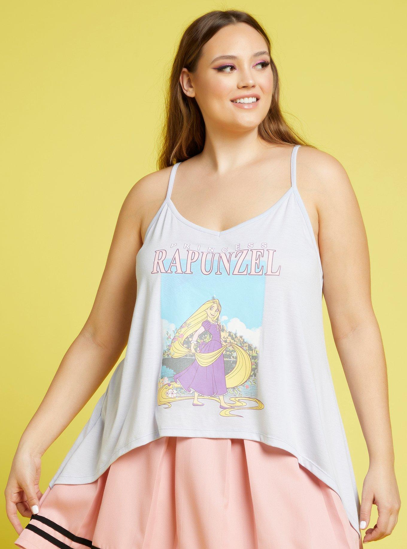 Her Universe Disney Tangled Princess Rapunzel Shark Bite Strappy Tank Top Plus Size, MULTI, hi-res
