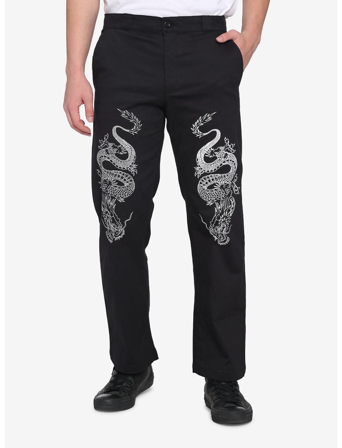 Dragon Black Chino Pants, BLACK, hi-res