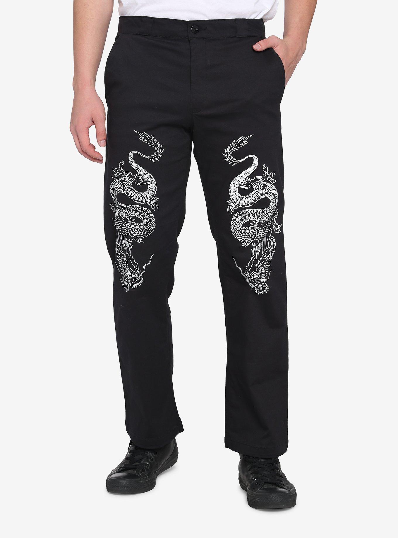 Dragon Black Chino Pants, BLACK, hi-res