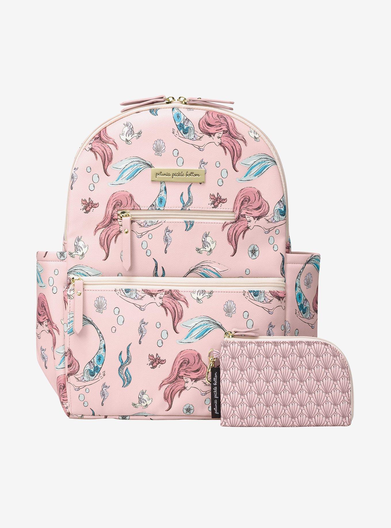 Petunia pickle bottom little mermaid online ace backpack diaper bag in pink