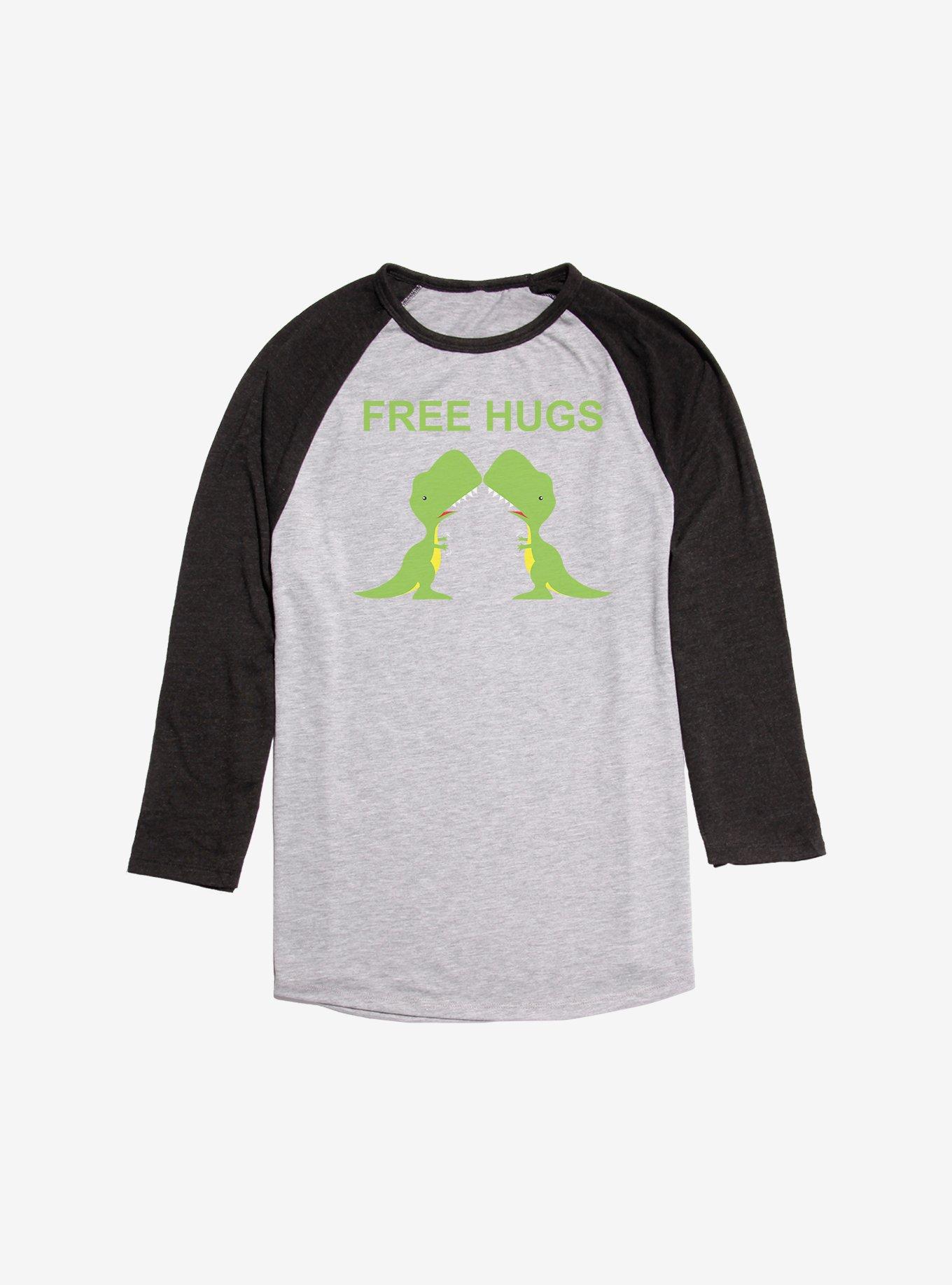 Free Hugs T-Rex Raglan , , hi-res
