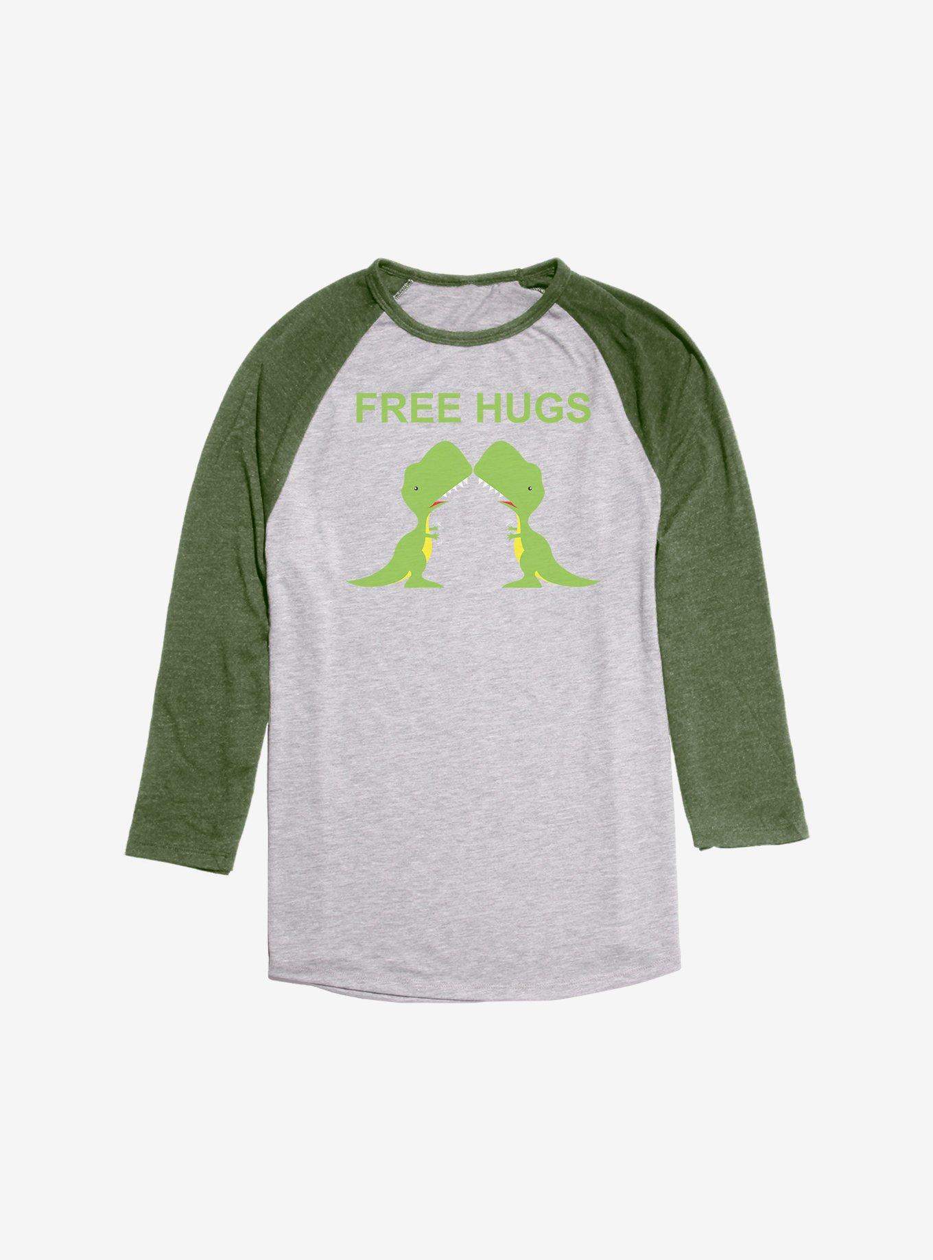 Free Hugs T-Rex Raglan , , hi-res