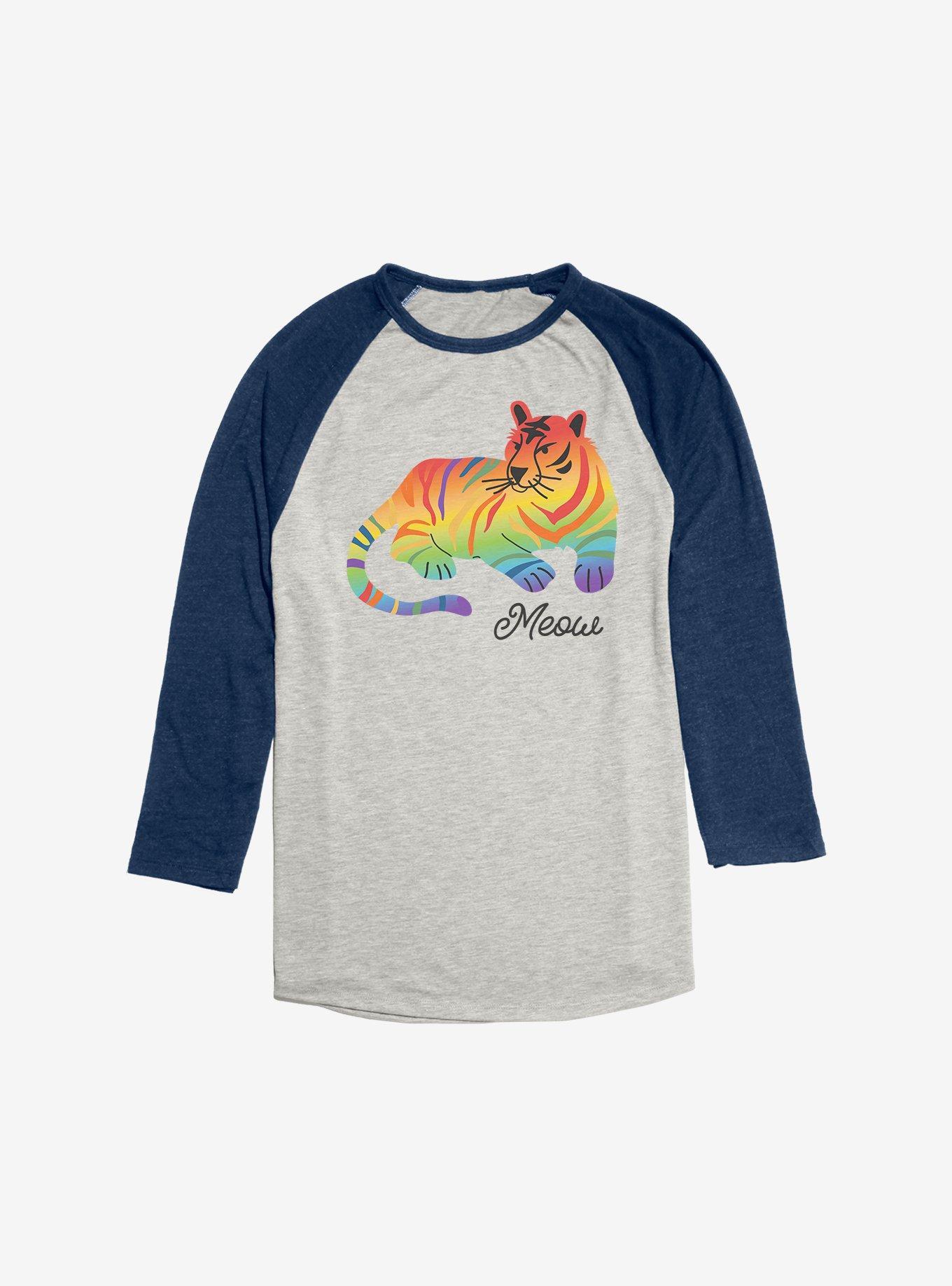 Pride Rainbow Tiger Meow Raglan, , hi-res