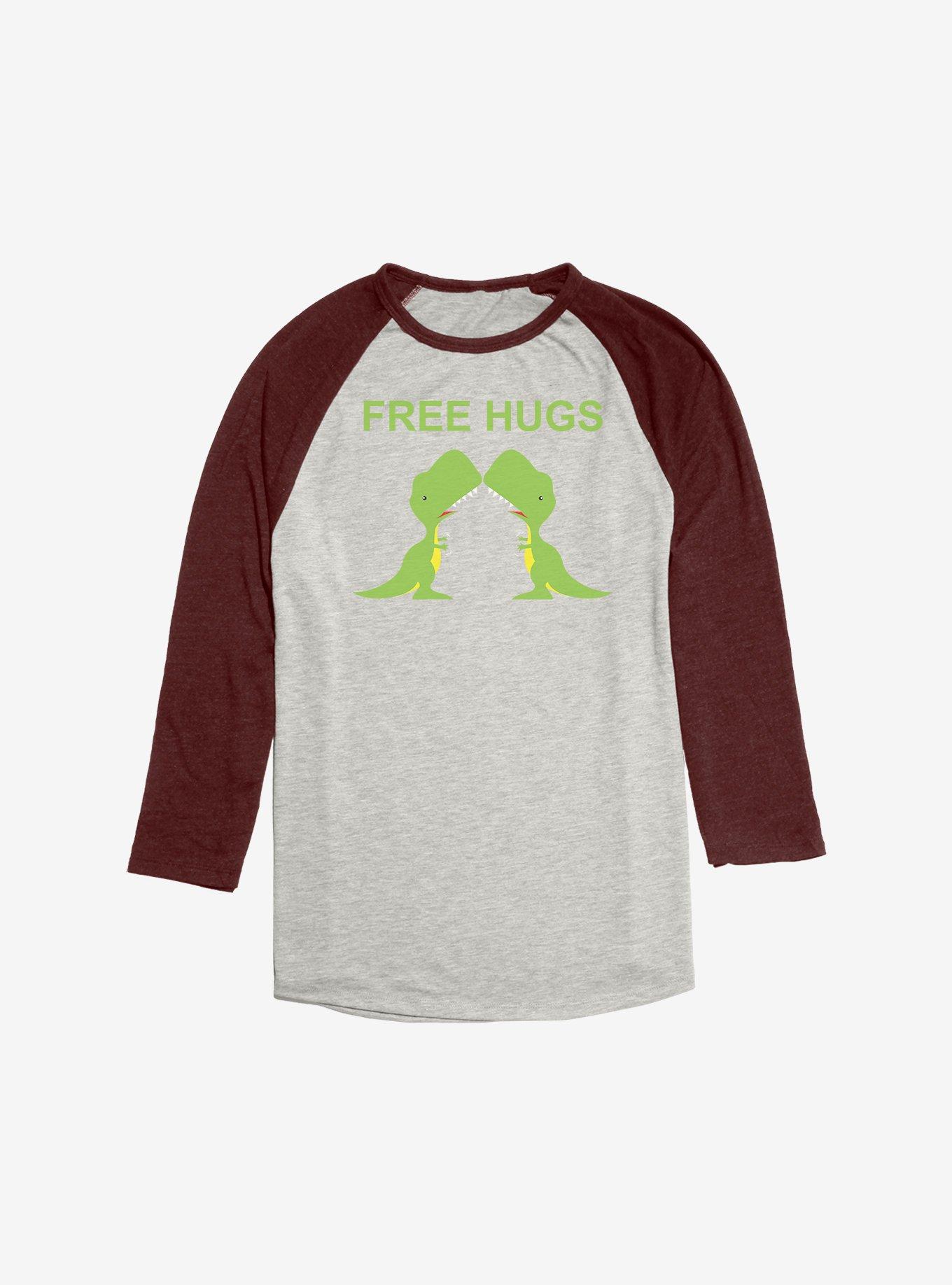 Free Hugs T-Rex Raglan , , hi-res