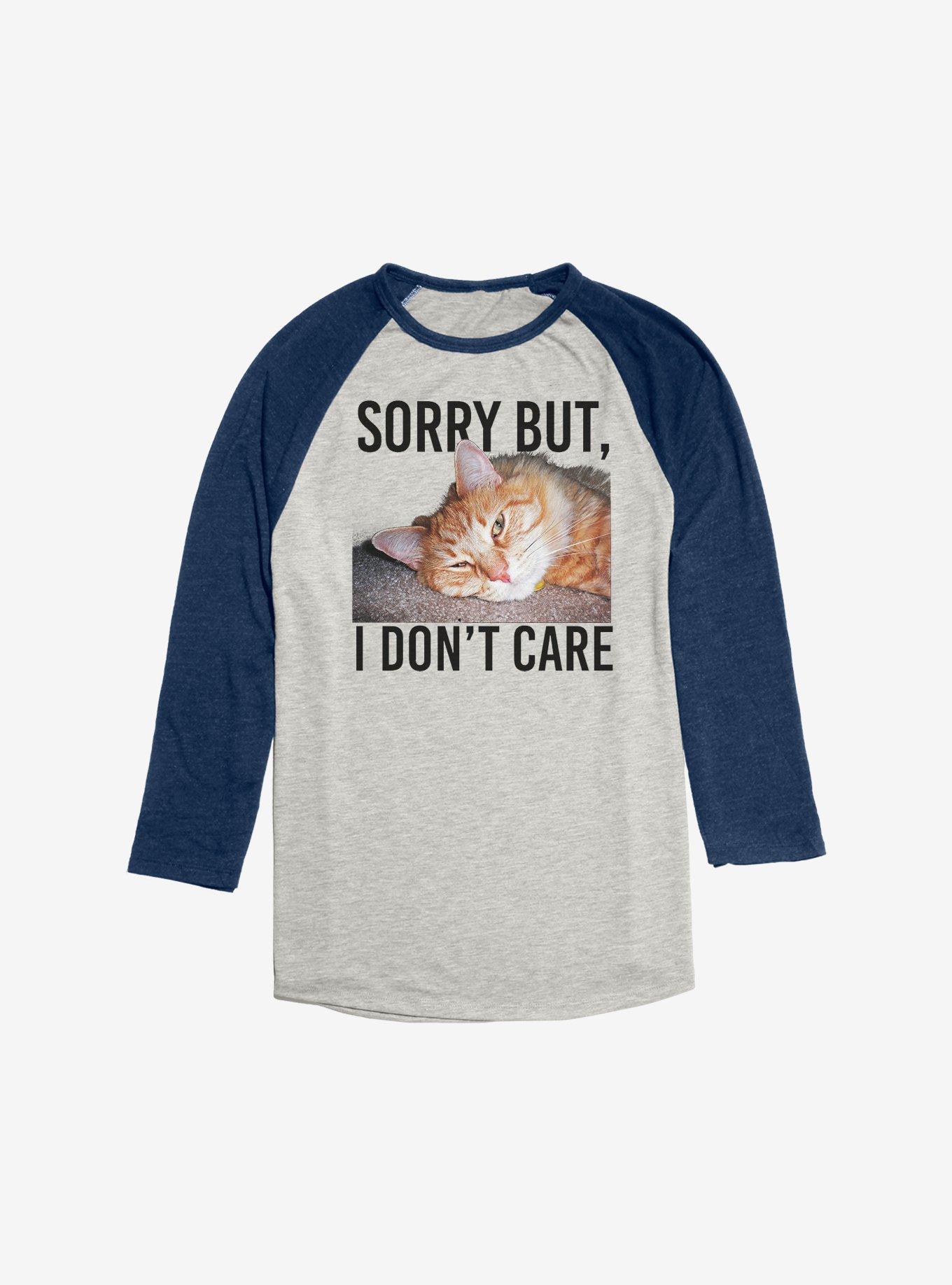 I Don't Care Cat Raglan, , hi-res