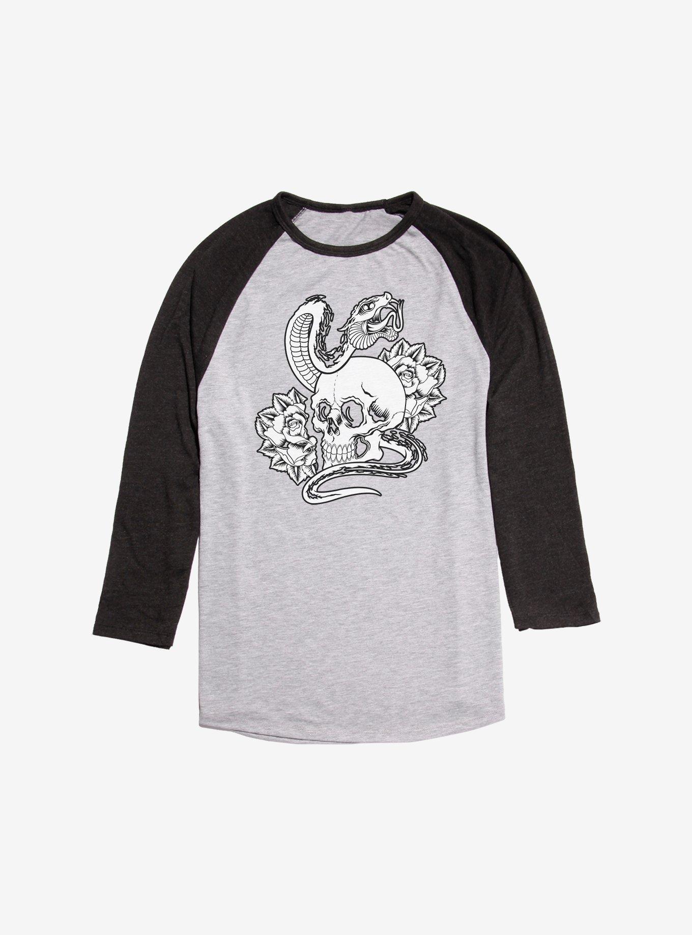 Snake And Skull Raglan, , hi-res