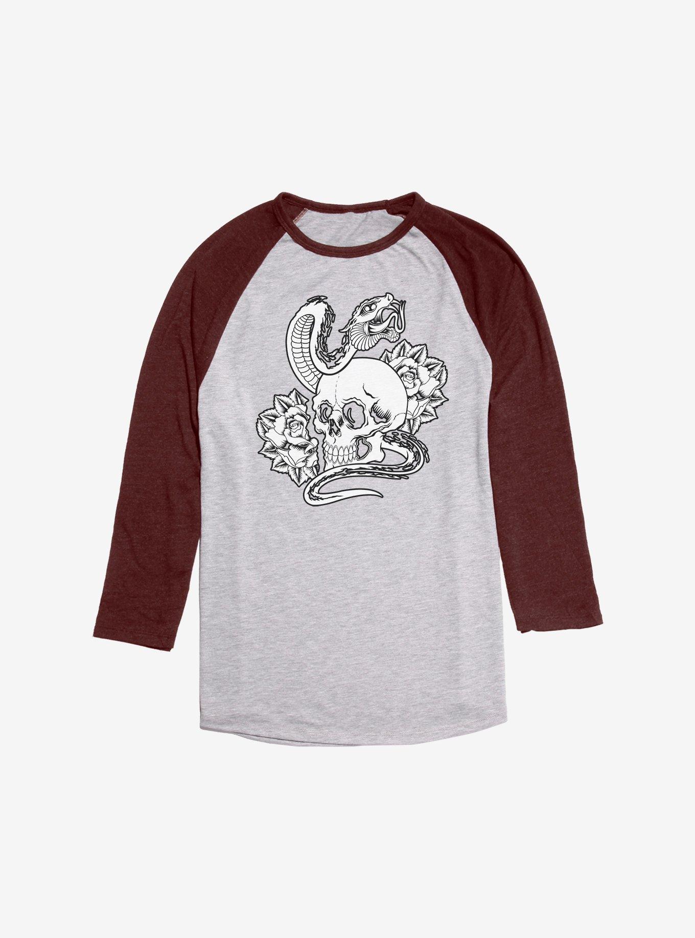 Snake And Skull Raglan, , hi-res