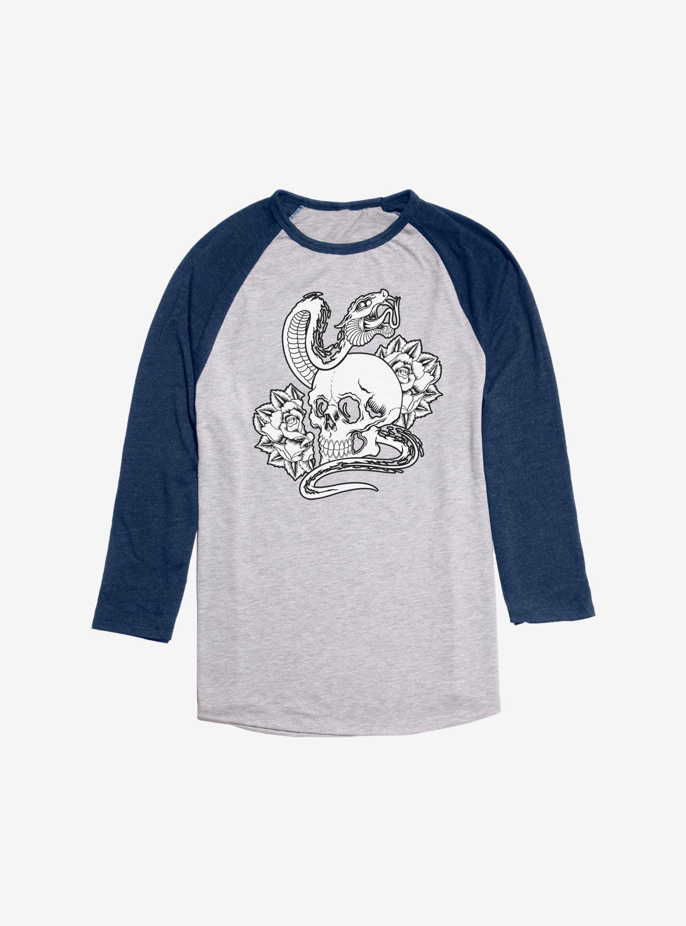 Snake And Skull Raglan, , hi-res