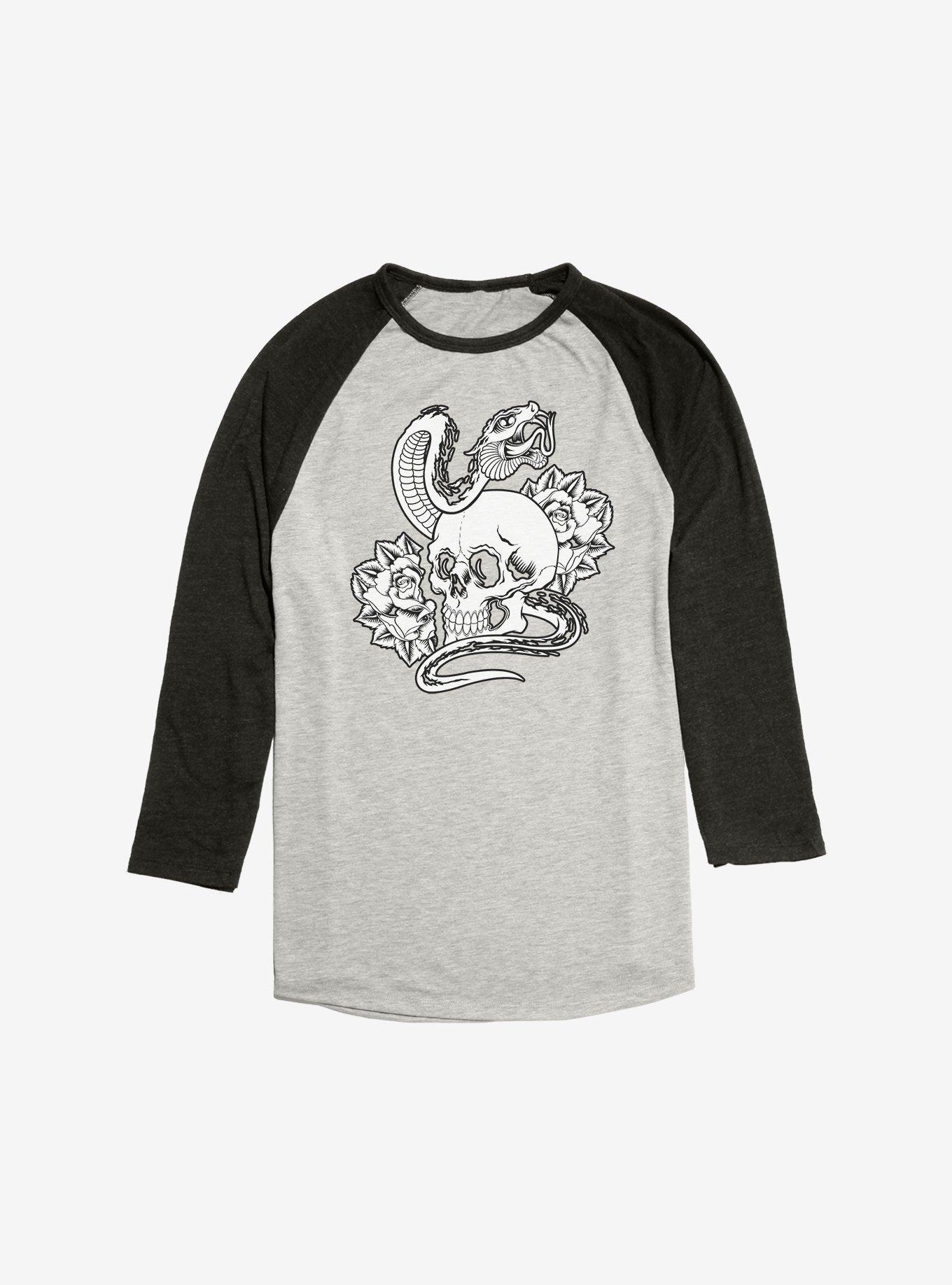 Snake And Skull Raglan, , hi-res
