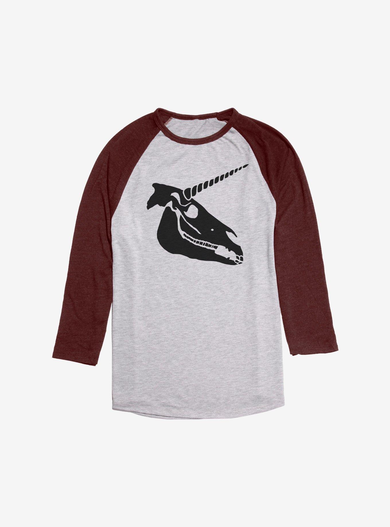 Unicorn Skull Raglan, , hi-res