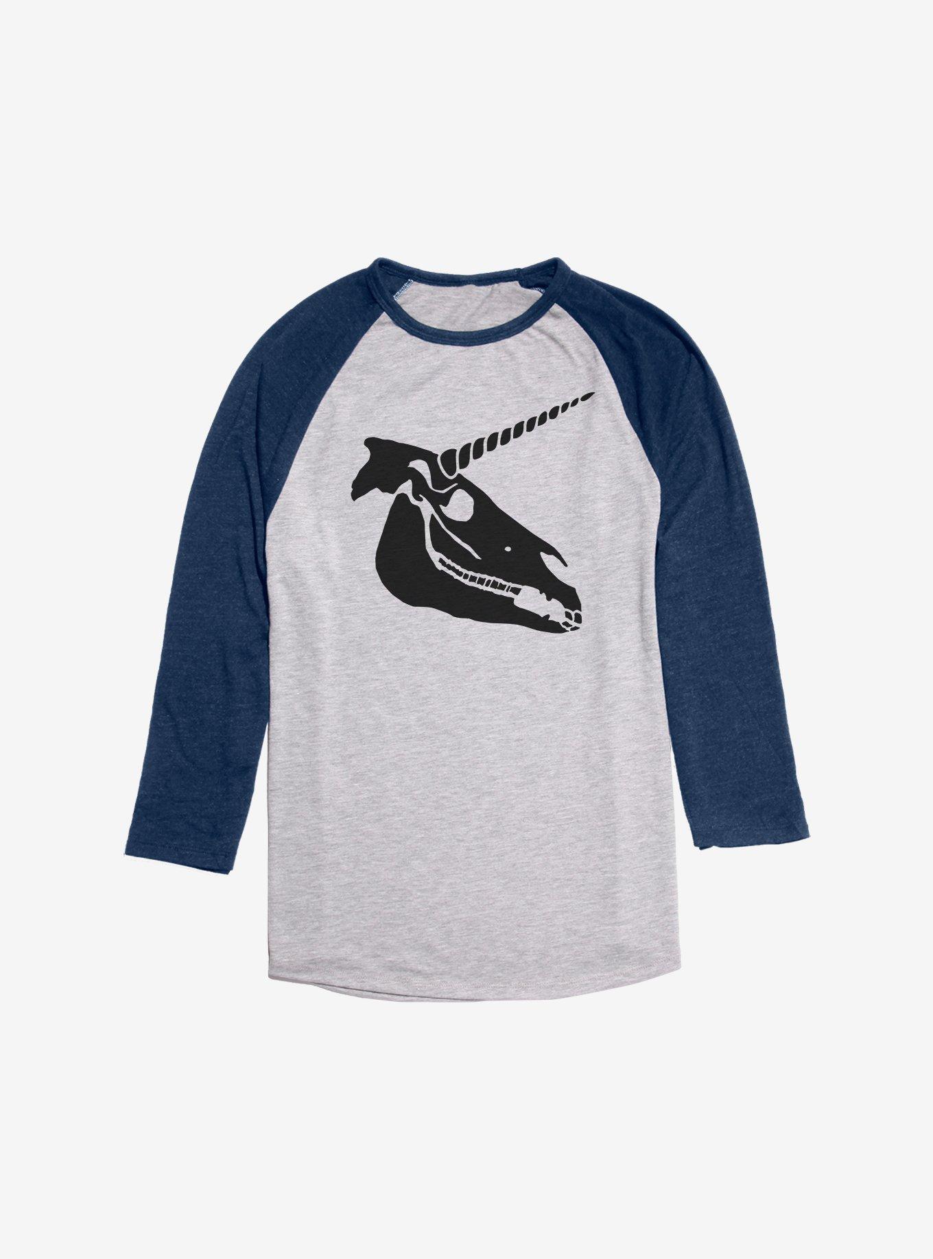 Unicorn Skull Raglan, , hi-res