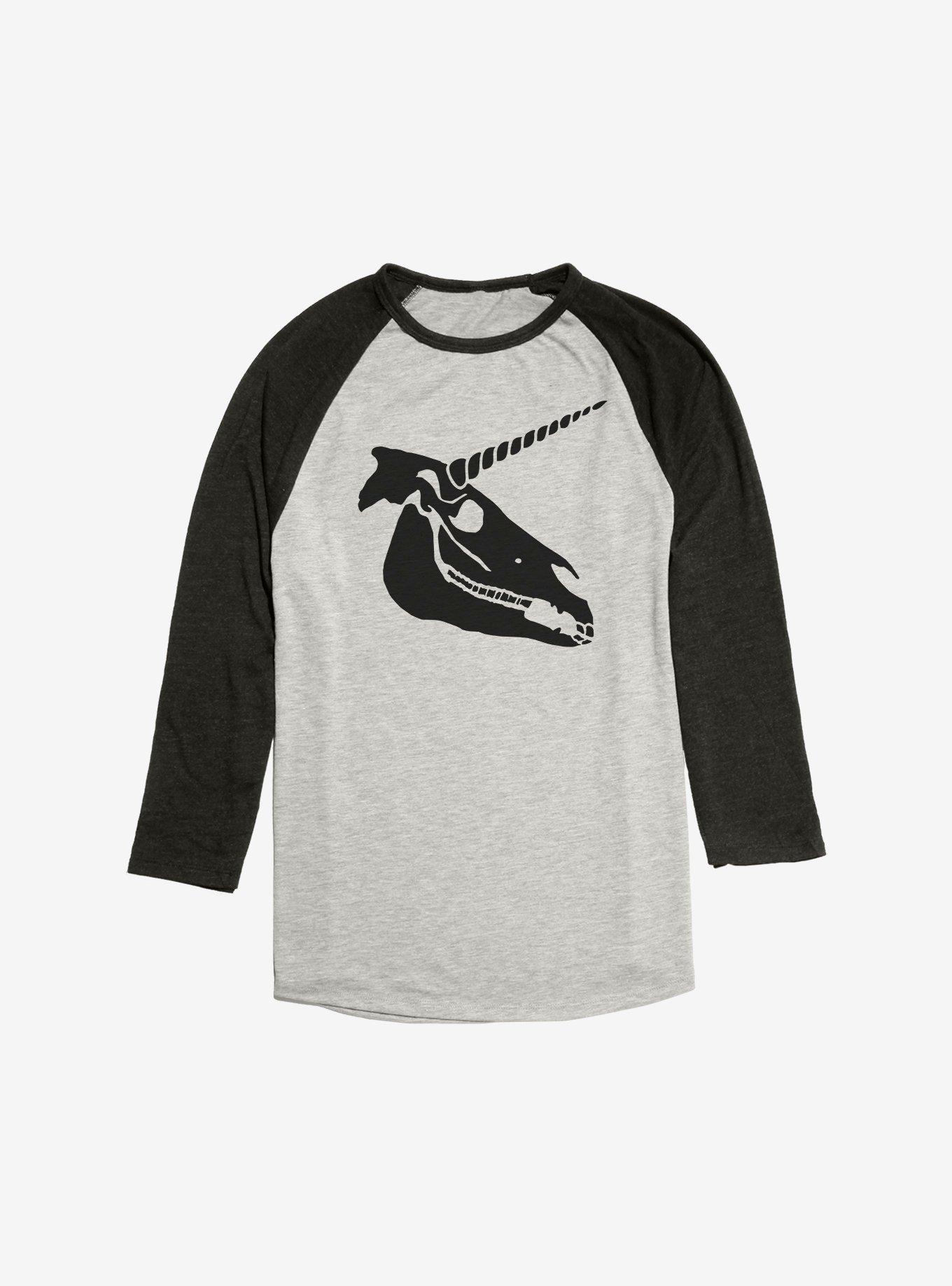 Unicorn Skull Raglan, , hi-res