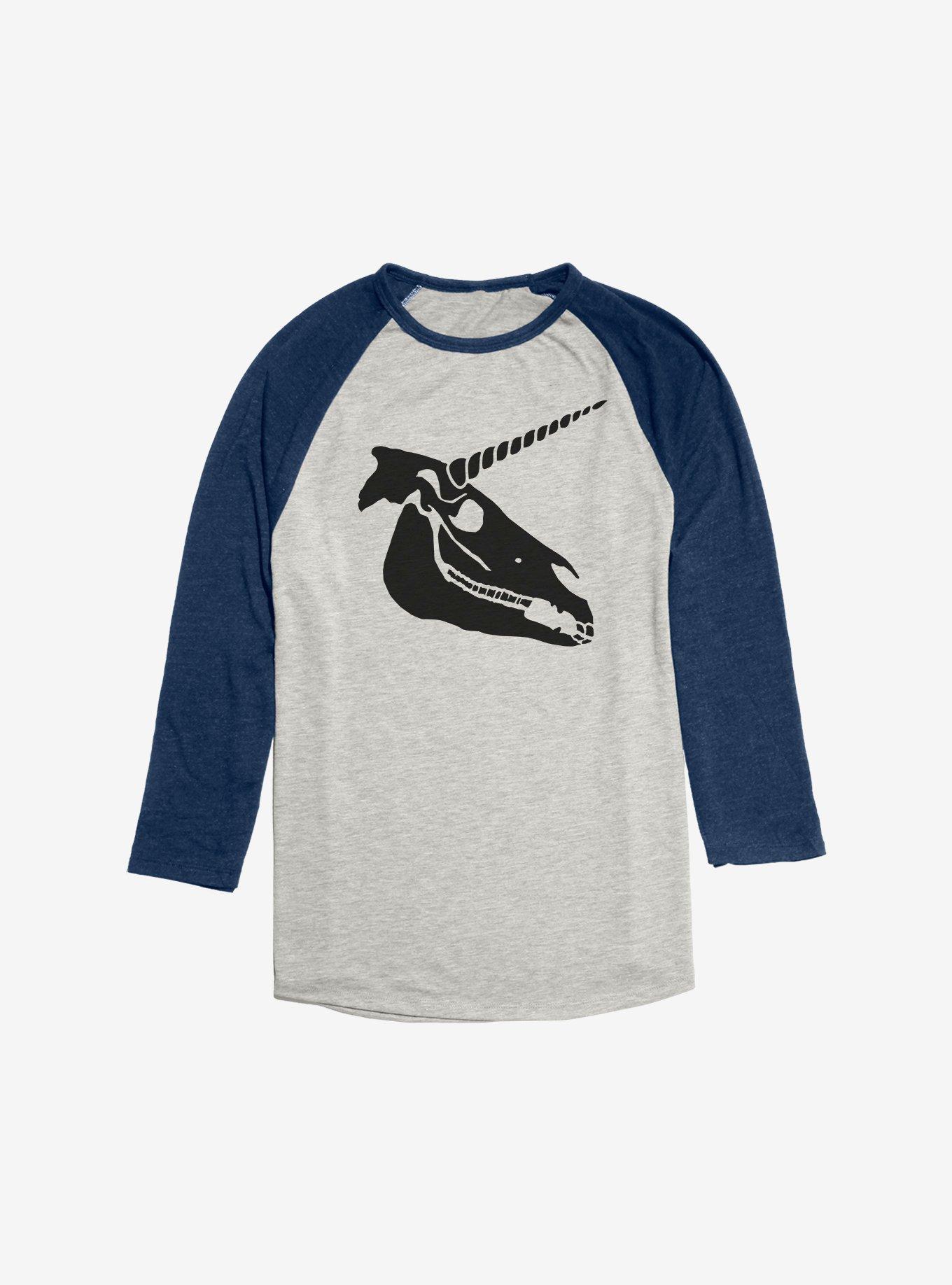 Unicorn Skull Raglan, , hi-res