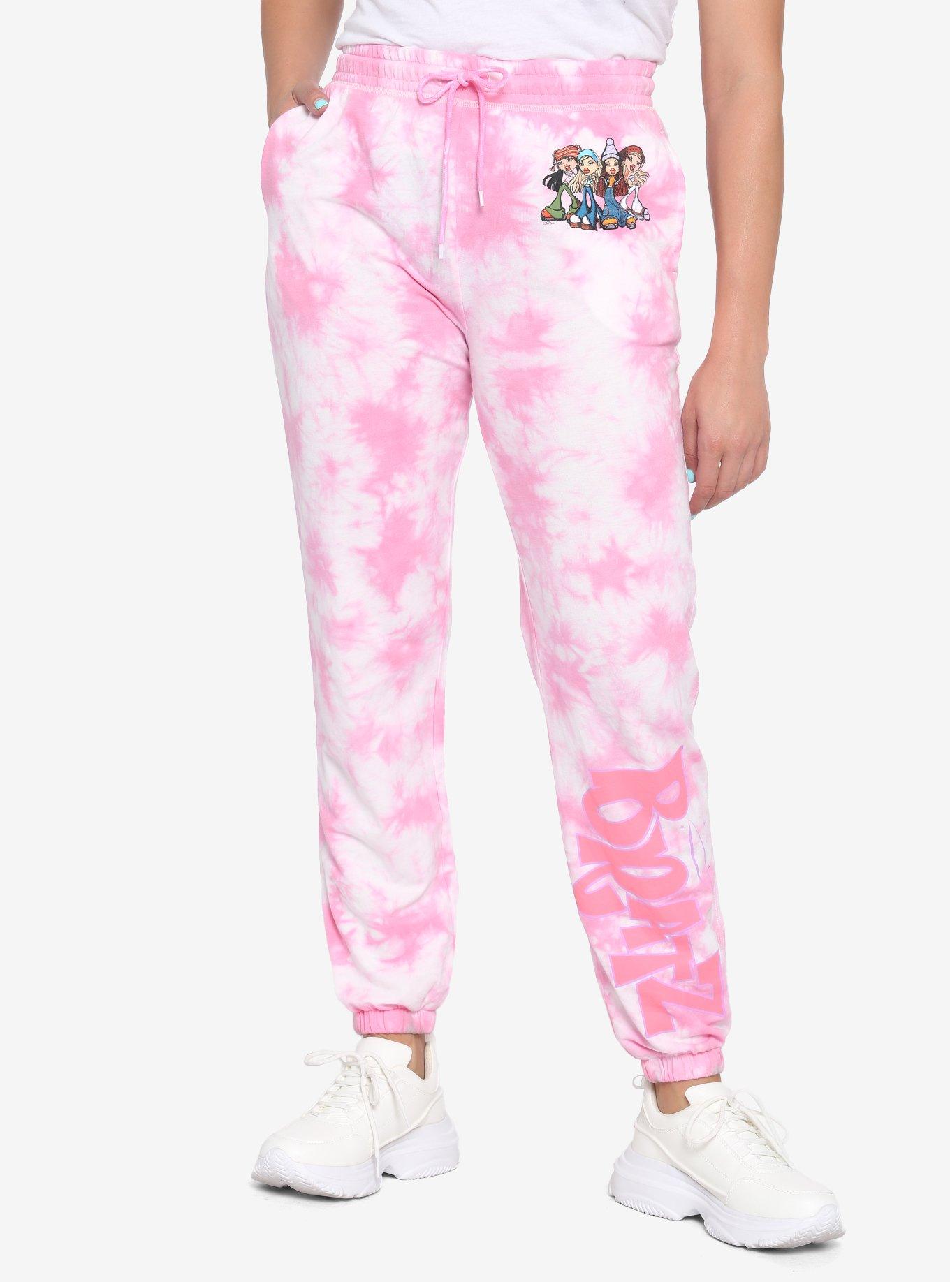 Bratz Characters & Logo Tie-Dye Girls Sweatpants